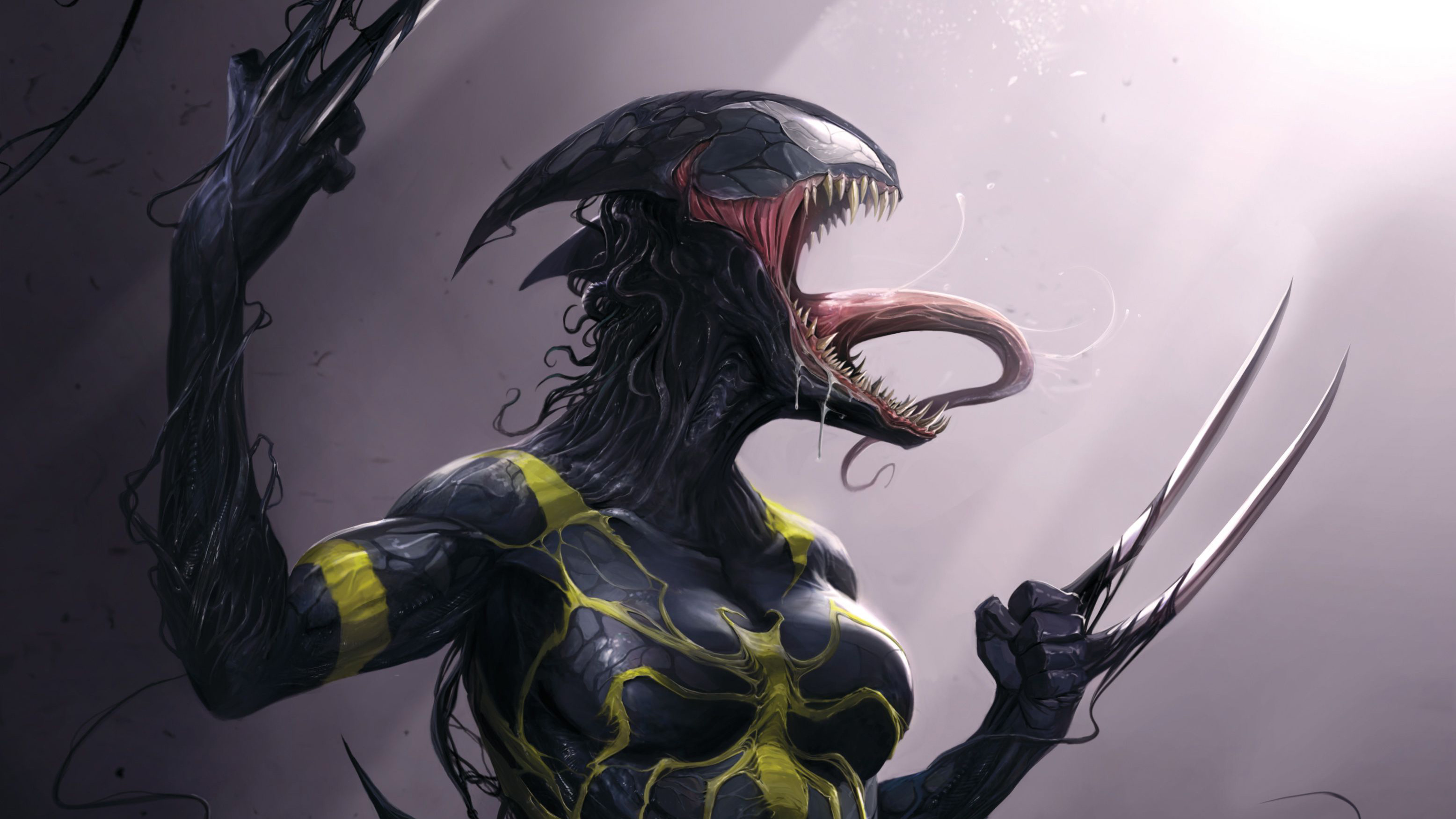Venom femminile artwork, 3112x1750 2K, Desktop