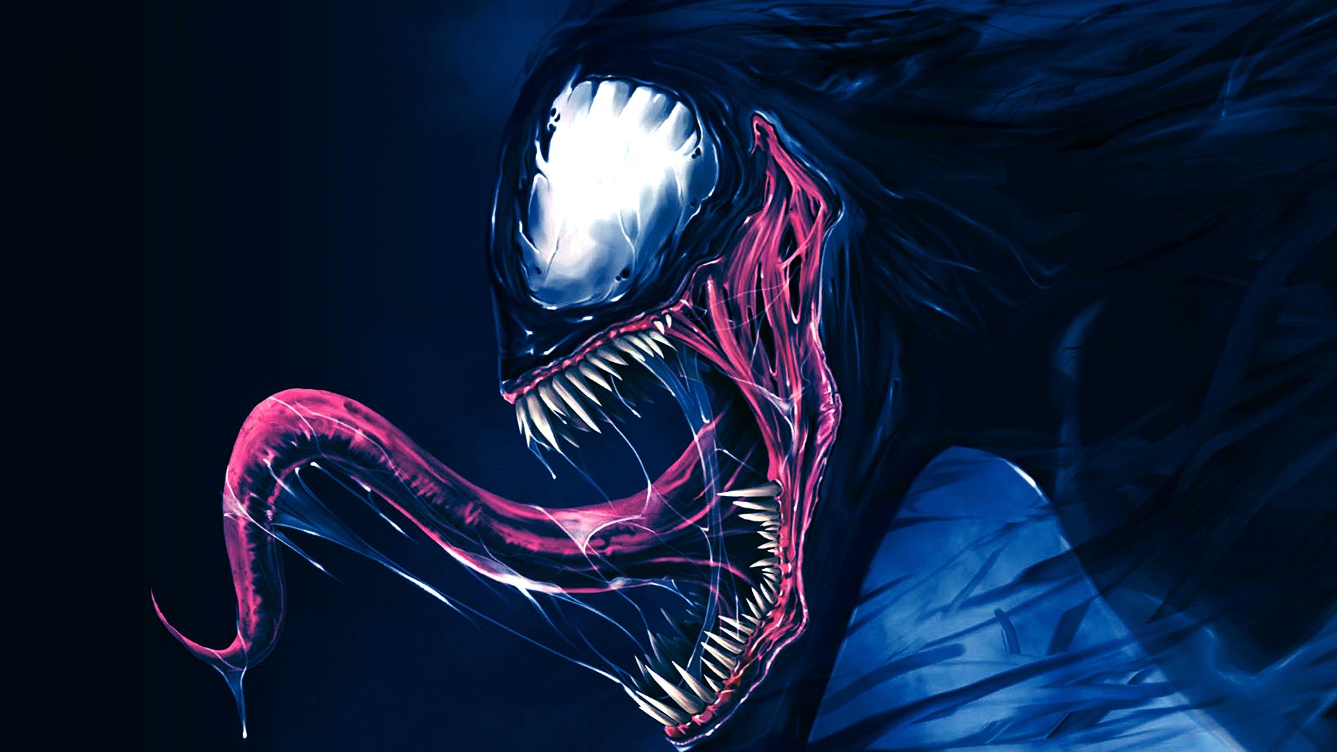 Venom Marvel artwork scuro, 1920x1080 Full HD, Laptop