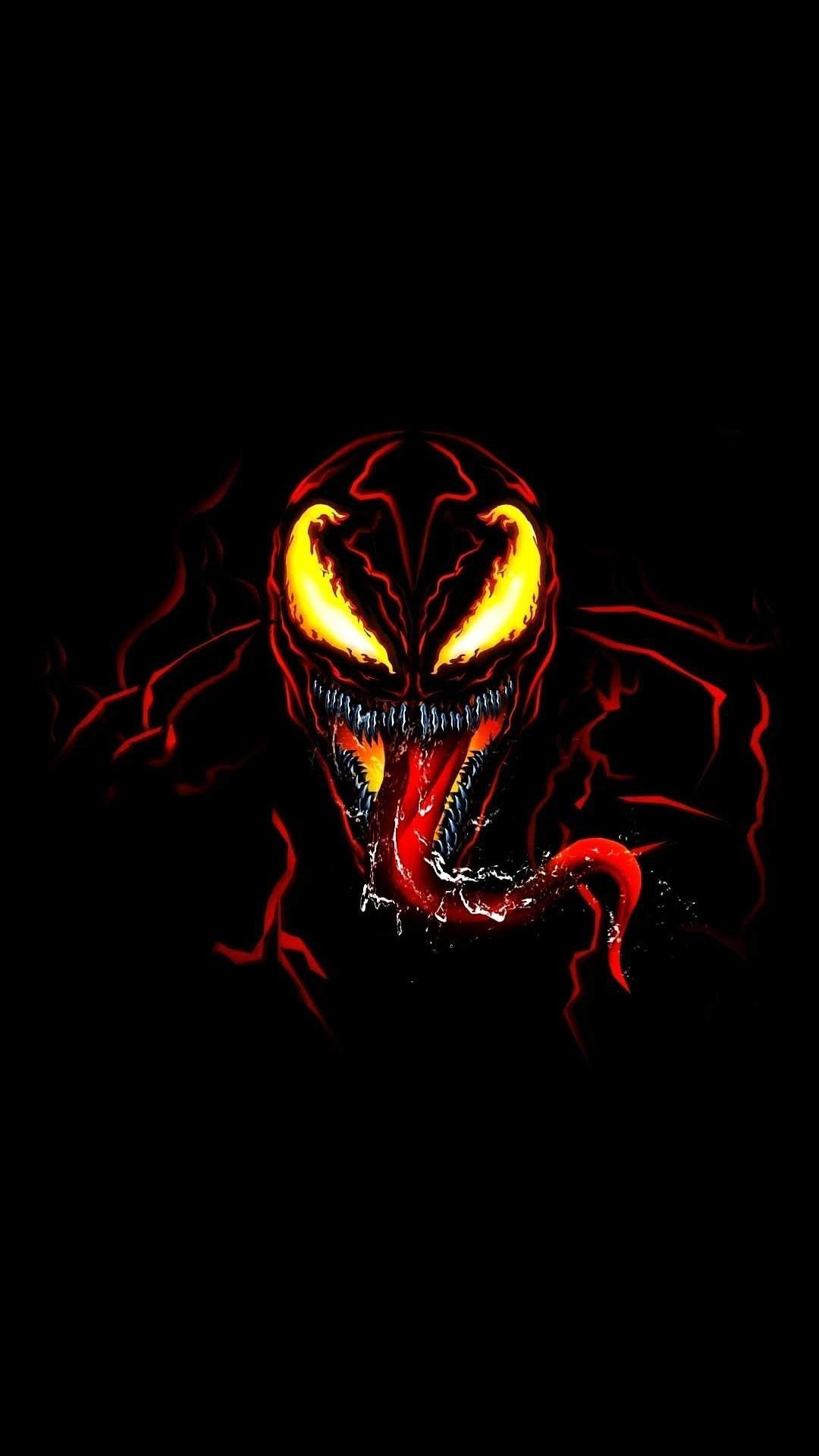 Venom volto rosso nero, Marvel, 1080x1920 Verticale, Mobile
