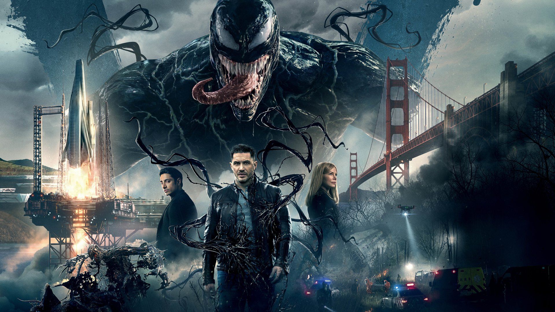 Venom film poster personaggi, 1920x1080 1080p, Laptop