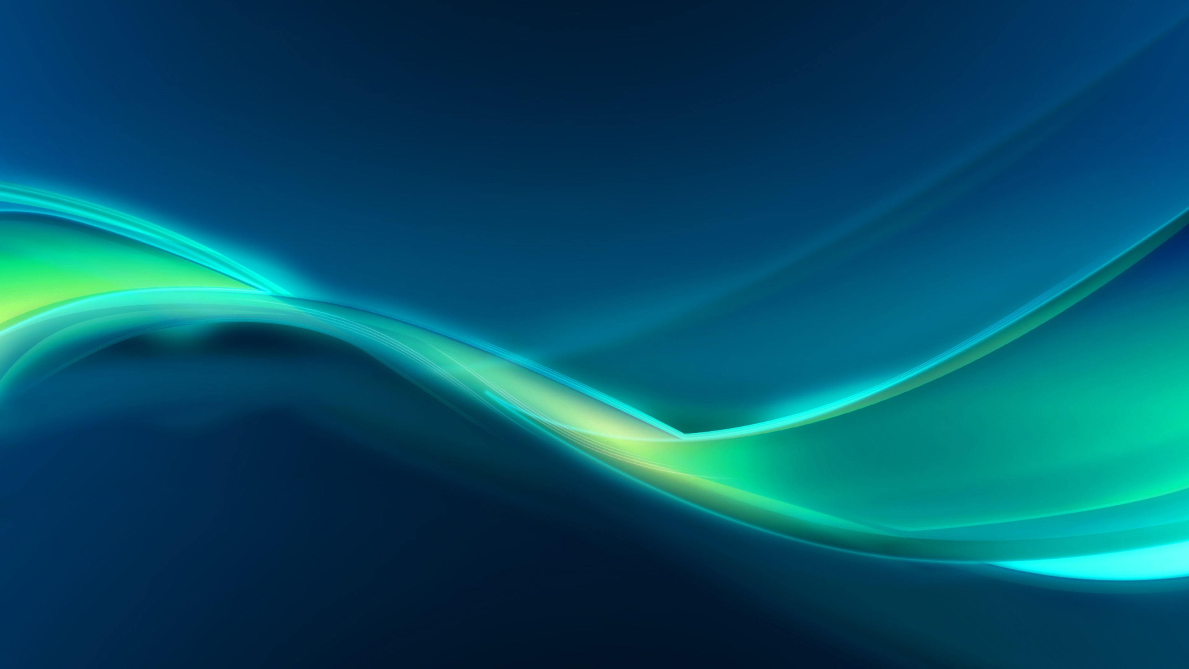 Onda astratta verde acqua, 3840x2160 4K Ultra HD, Monitor 4K