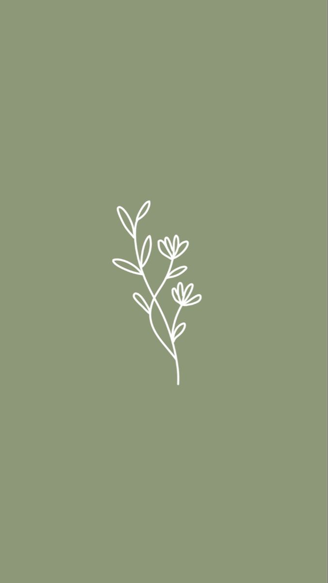 Ramo floreale minimalista verde salvia, 676x1200 Full HD Verticale, Smartphone