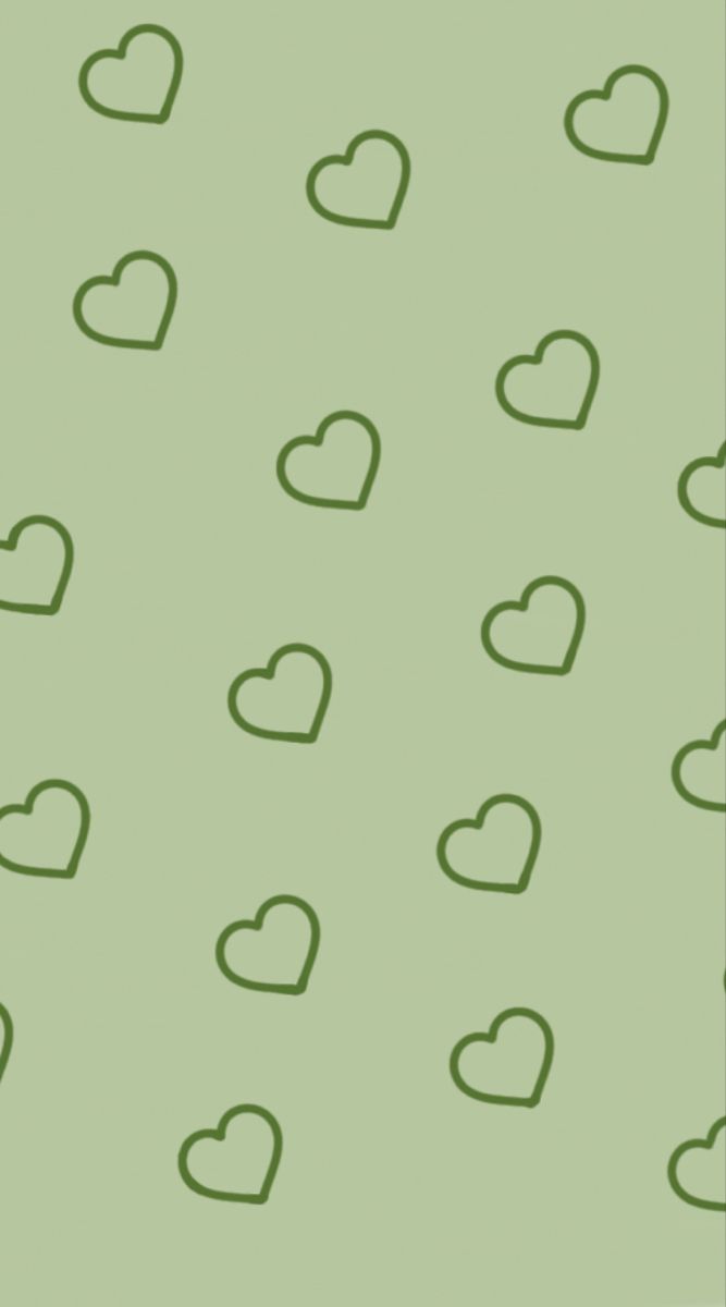 Cuori verde salvia pattern, 667x1200 Full HD Verticale, iPhone