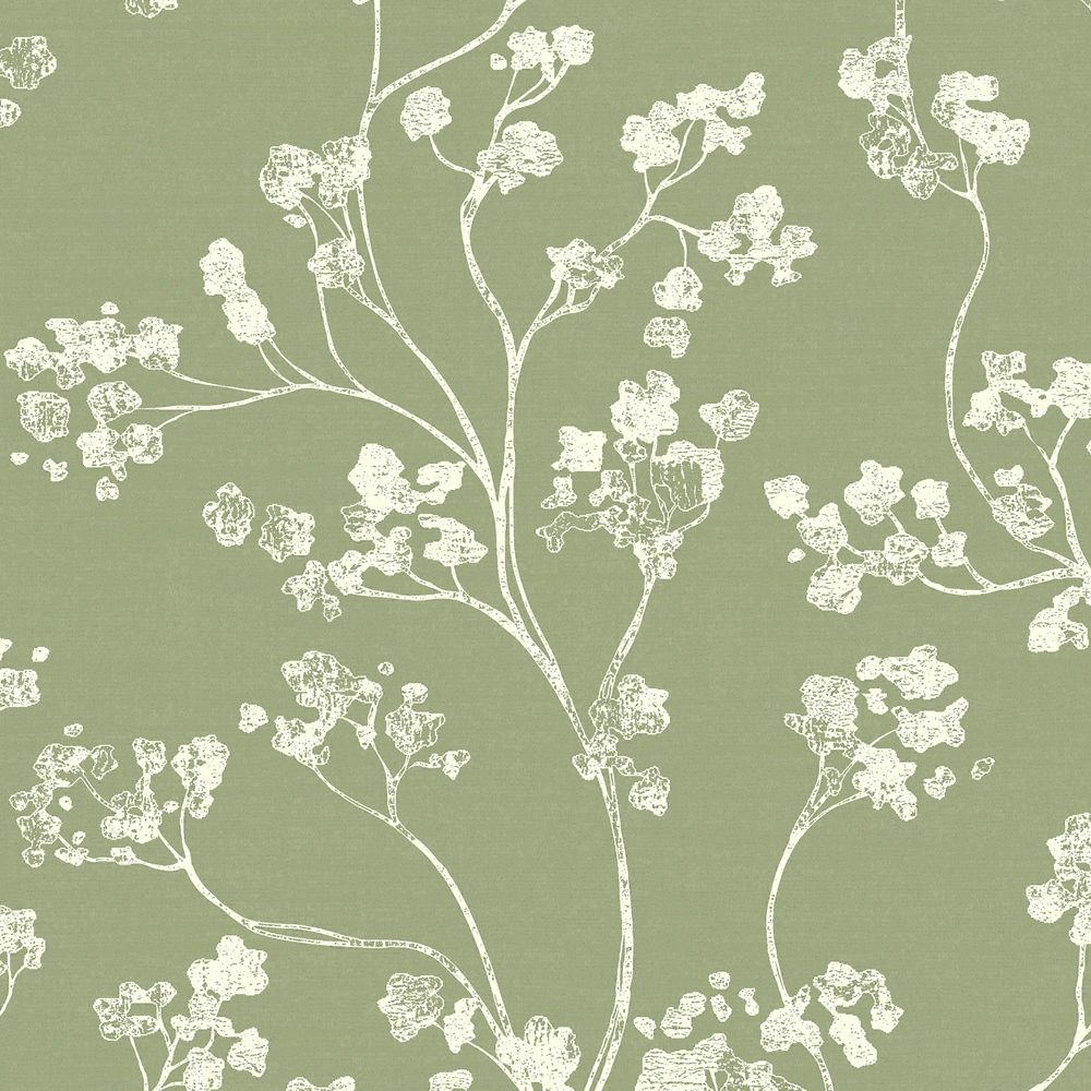 Rami floreali bianchi verde salvia, 1000x1000 HD, Laptop
