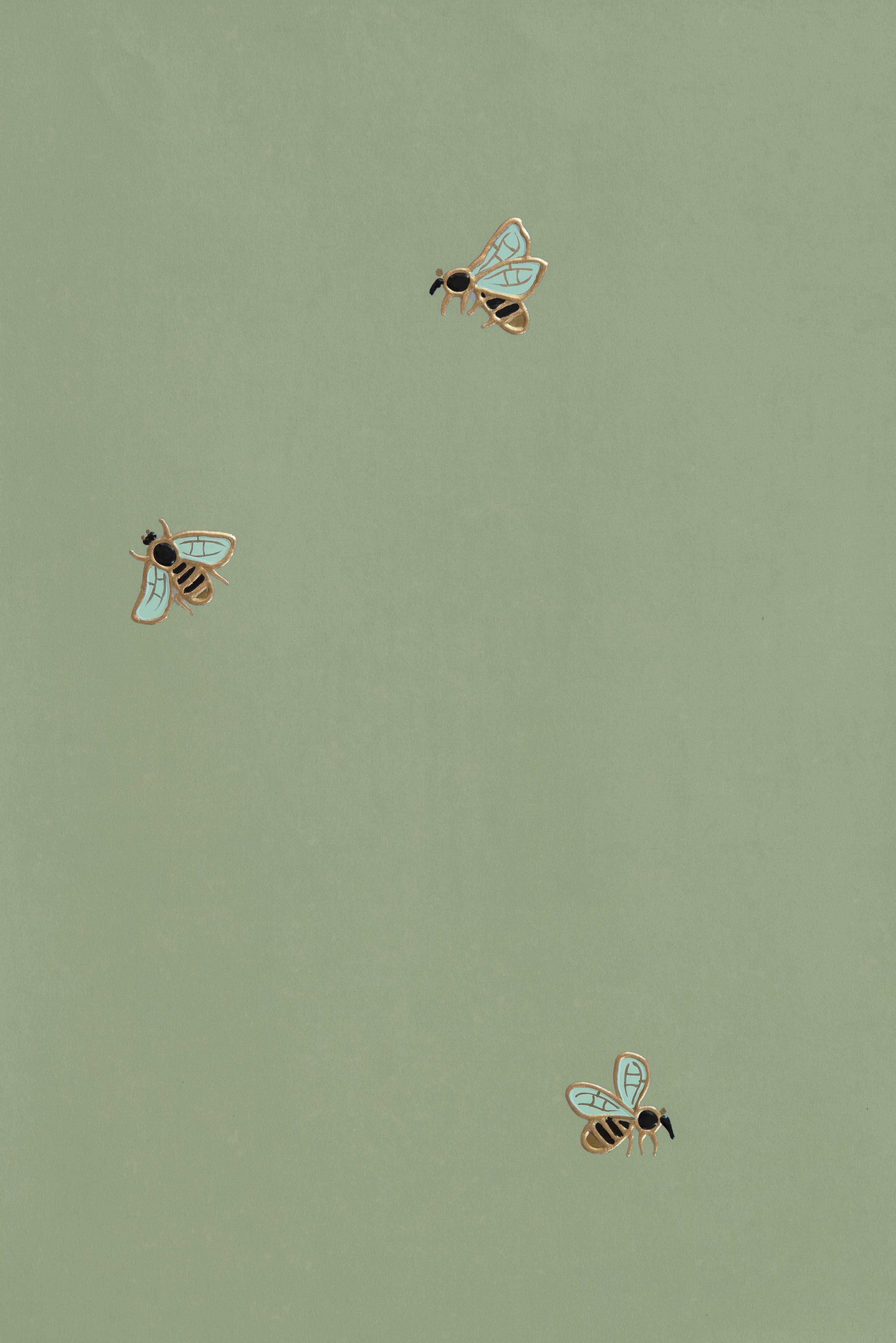 Api illustrate su verde salvia, 2838x4252 Full HD Verticale, iPhone