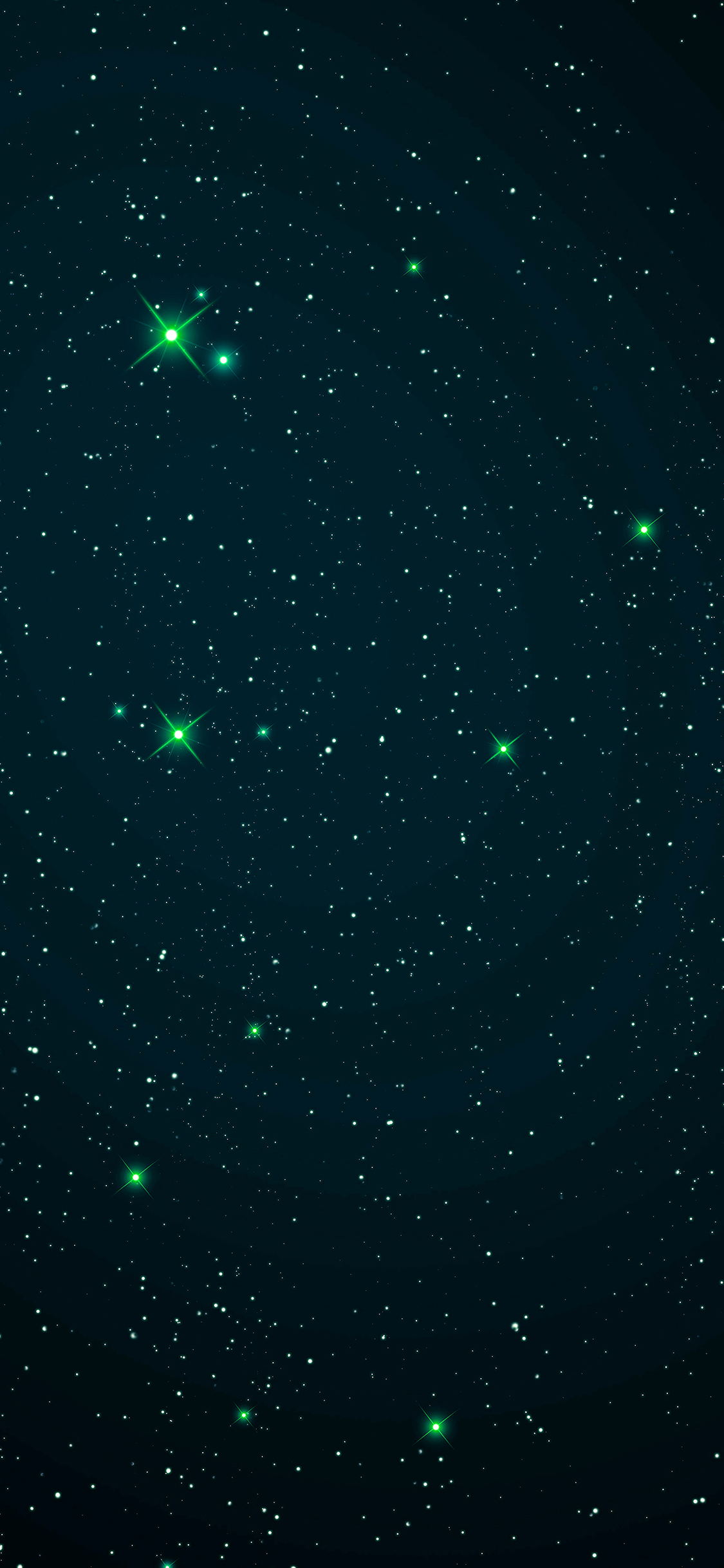 Cielo stellato verde scuro, 1125x2436 Verticale, Mobile