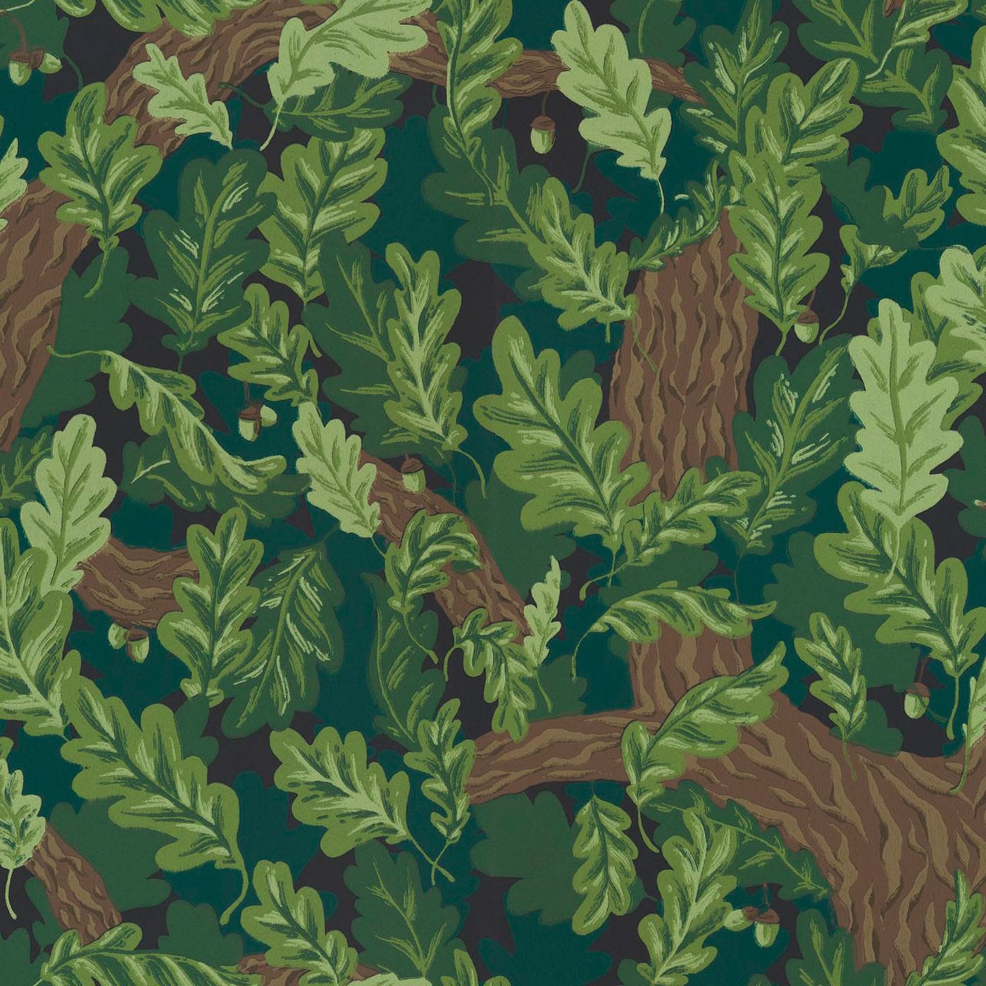 Foglie di quercia verde scuro, 1400x1400 HD, Desktop