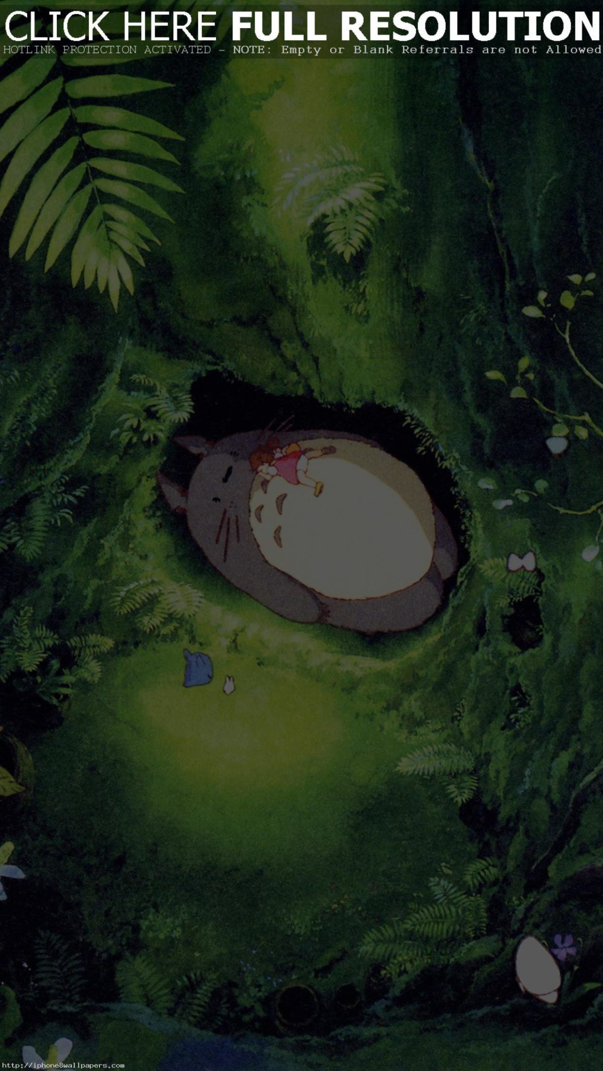 Totoro nella tana verde, 1200x2133 Verticale, Telefono