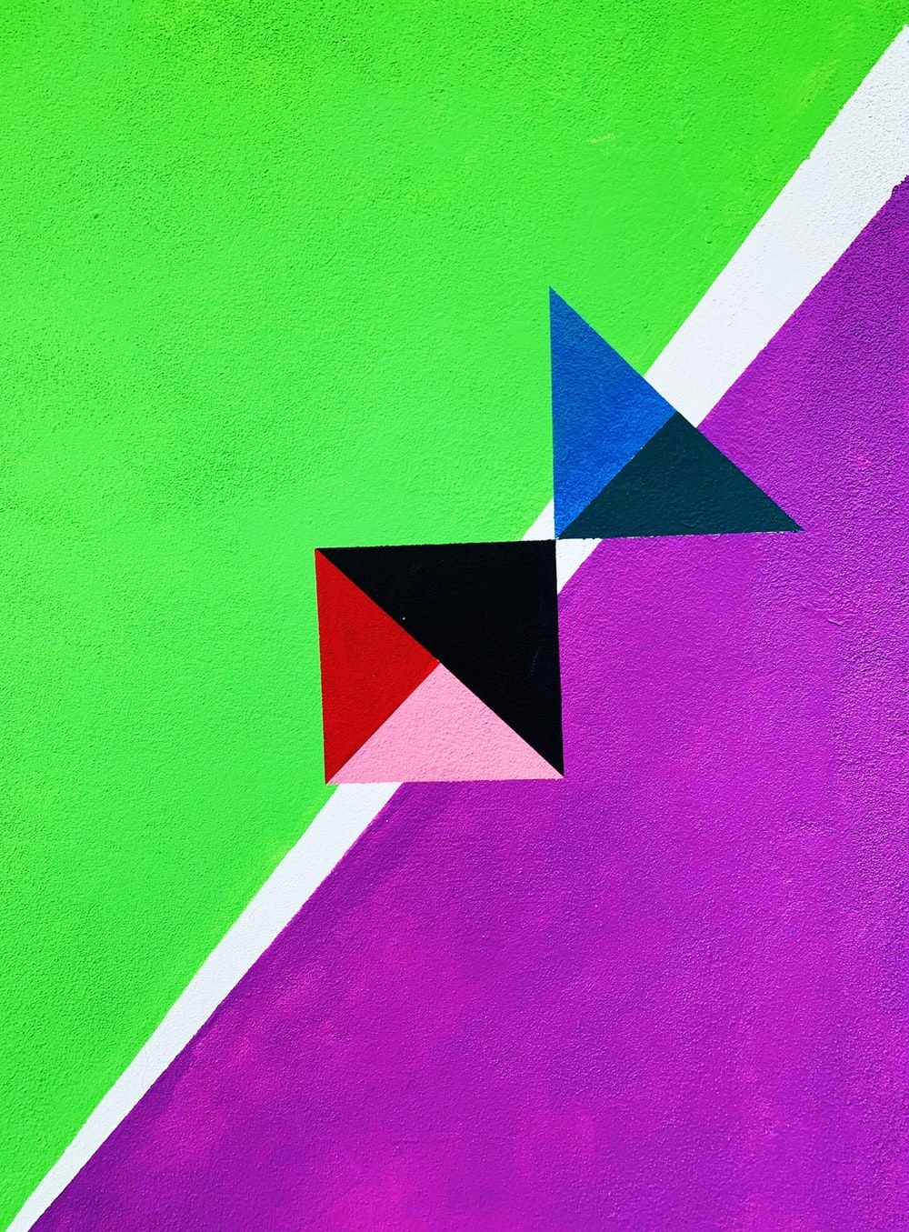 Sfondo verde e viola geometrico, 1000x1355 Verticale, POCO