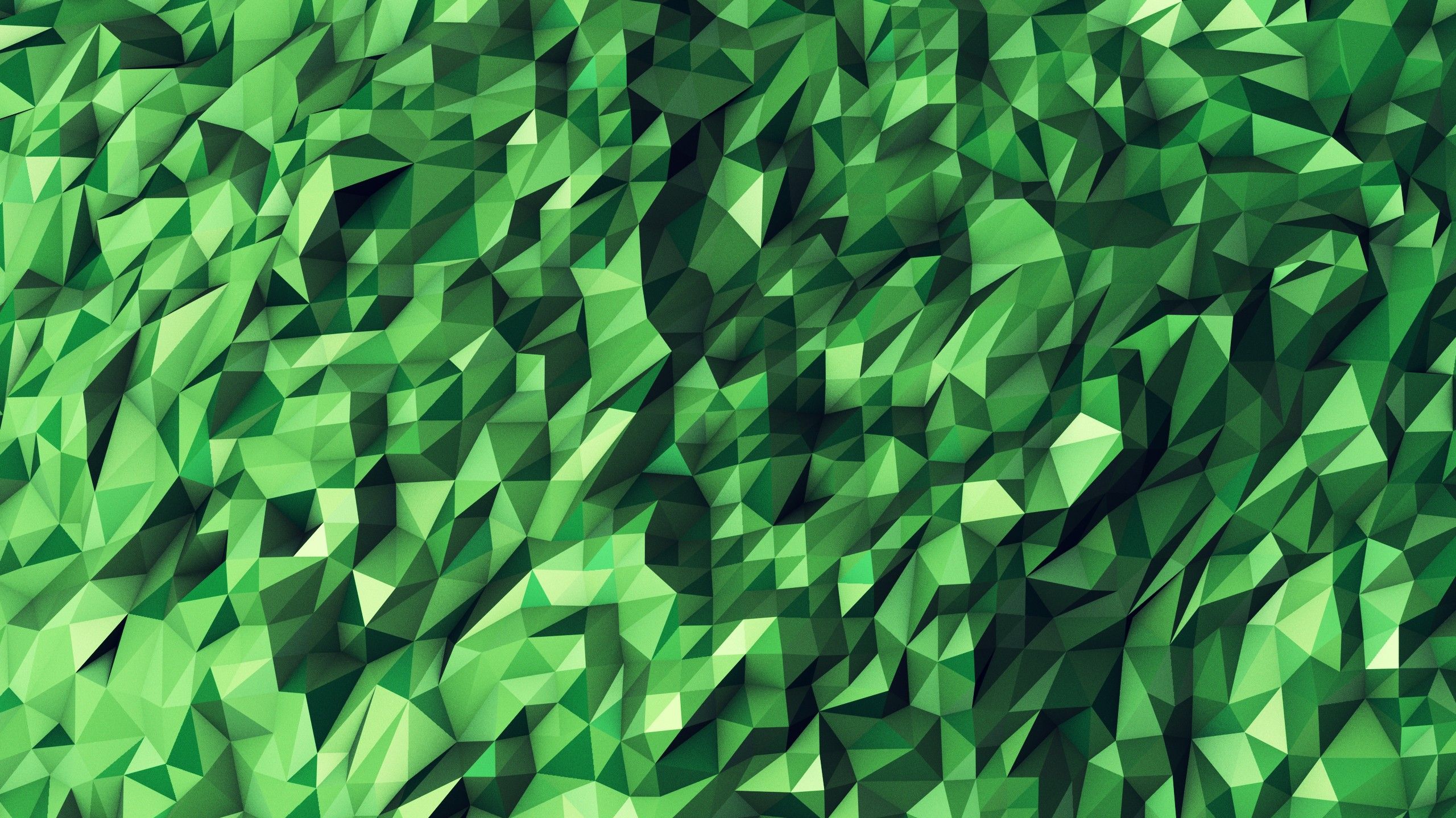 Forme geometriche astratte verdi, 2560x1440 2K QHD, PC