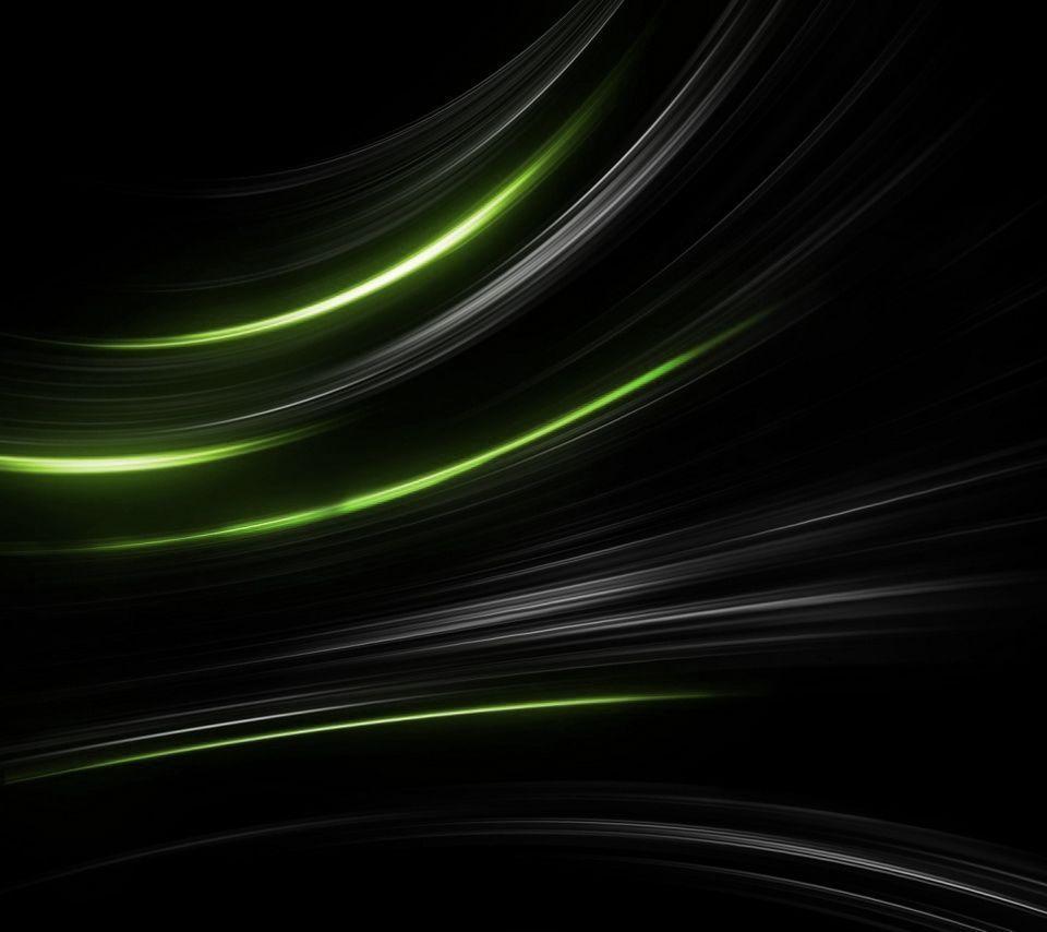 Linee astratte verde e nero, 960x854 HD, PC