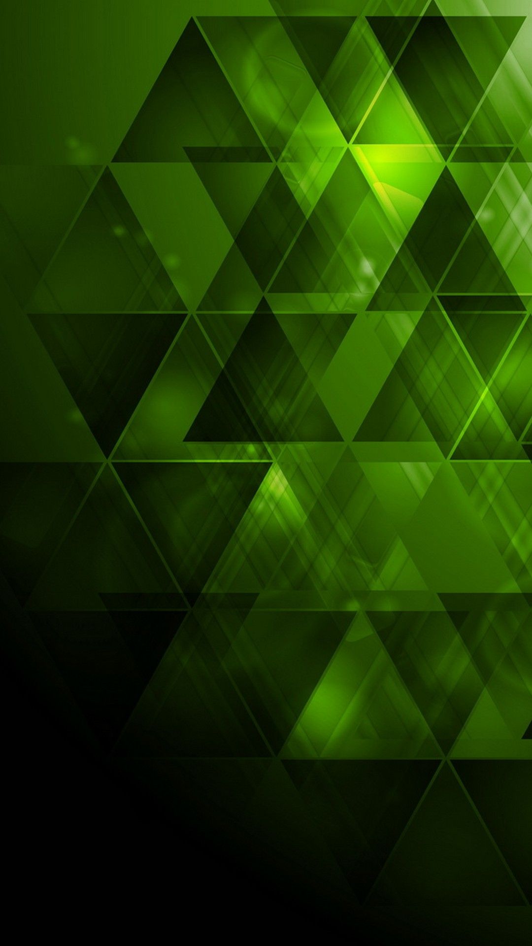 Triangoli astratti verde scuro, 1080x1920 Verticale, Mobile