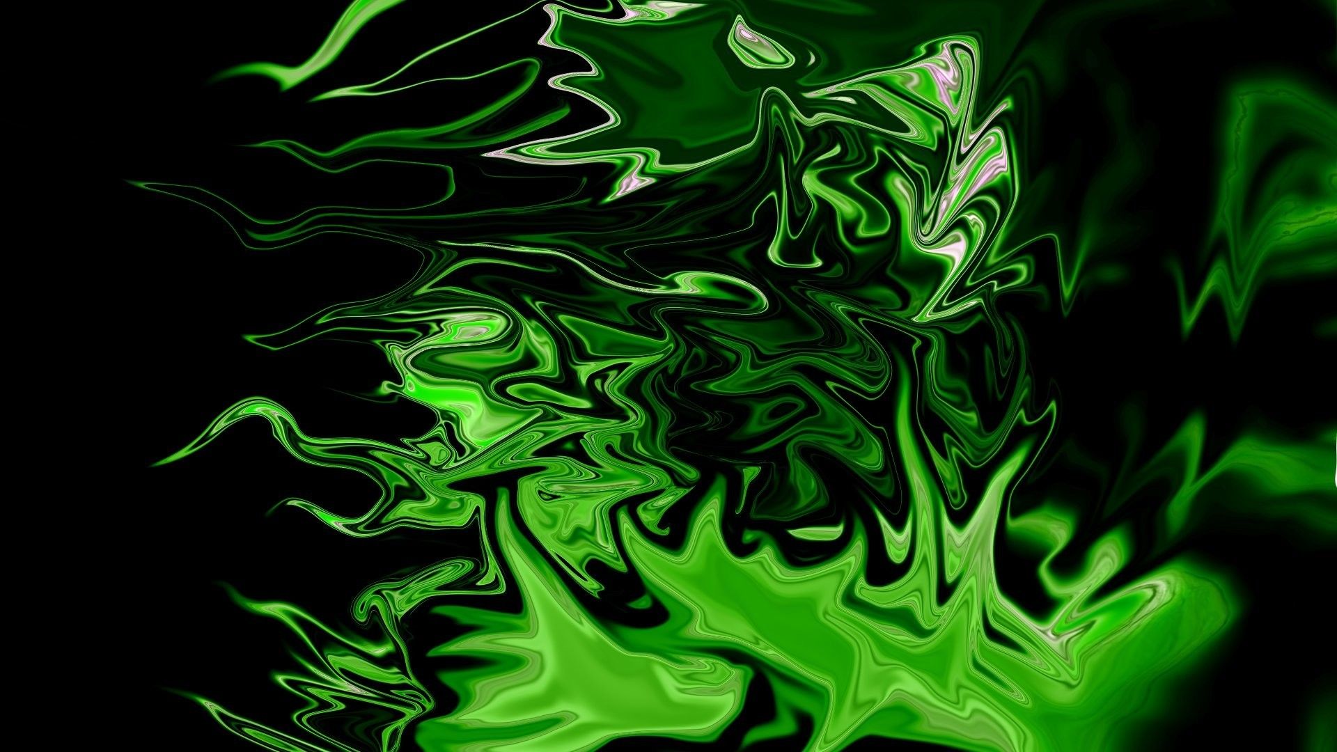 Liquido verde astratto fluido, 1920x1080 Full HD, Desktop