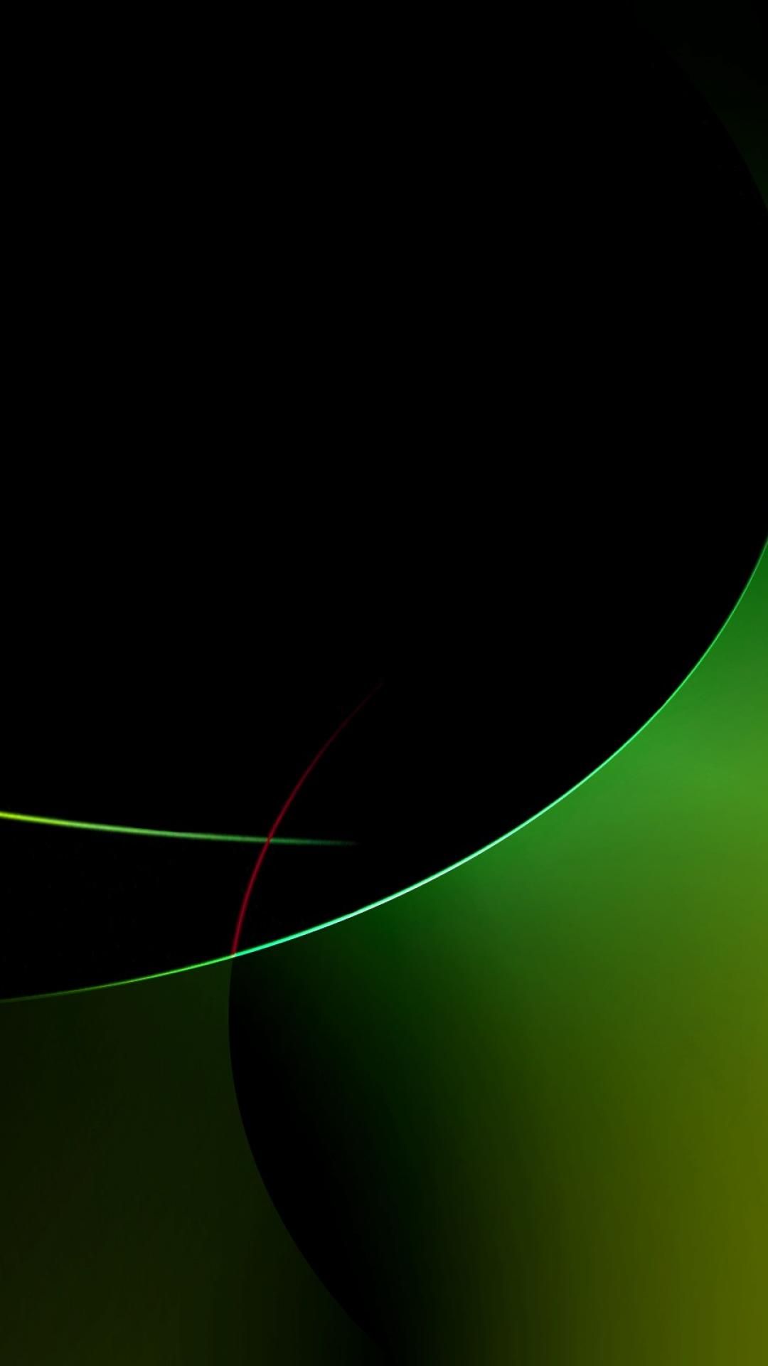 Curve astratte verde e nero, 1080x1920 Full HD Verticale, iPhone