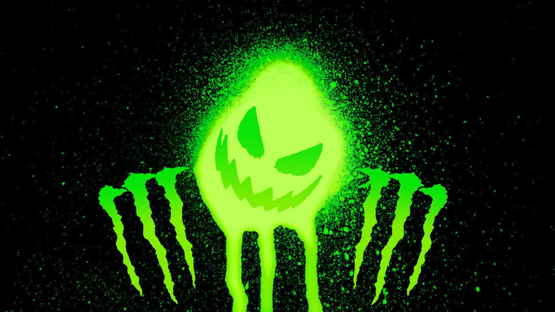 Teschio verde neon Monster, 1920x1080 Full HD 1080p, Laptop