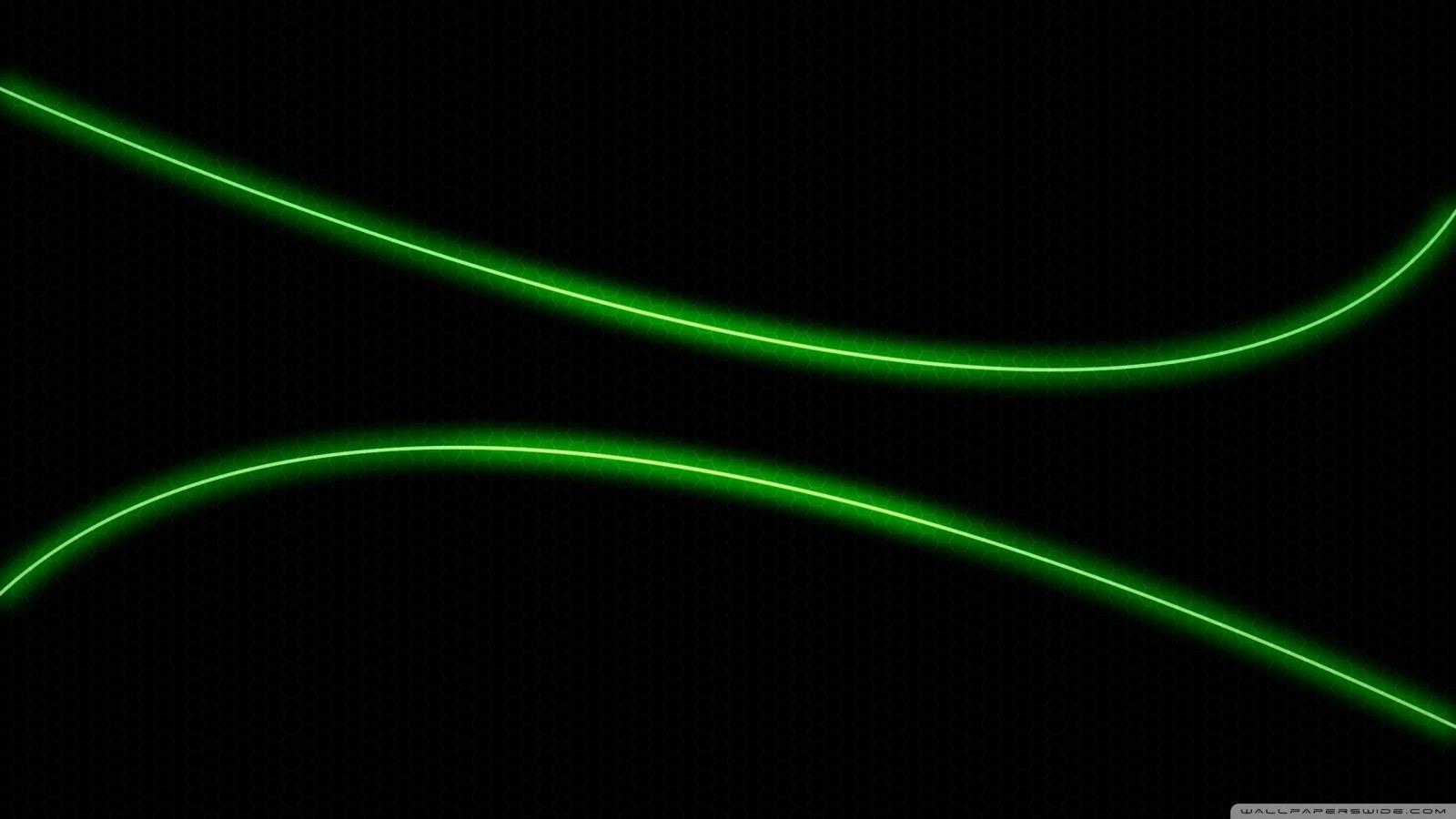 Linee curve verde neon, 1600x900 900p, PC Desktop