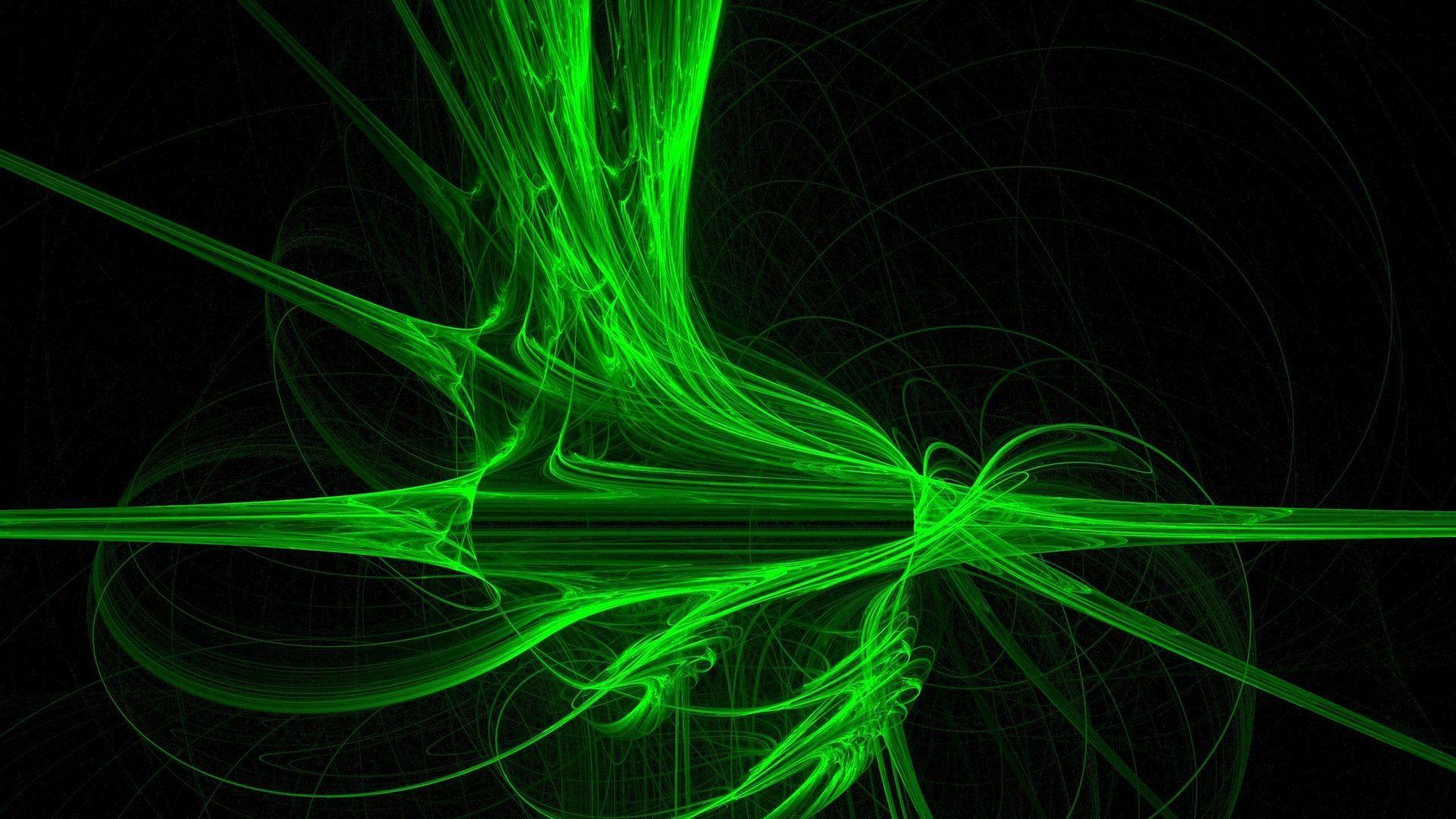 Linee astratte verdi luminose, 1920x1080 Full HD, PC