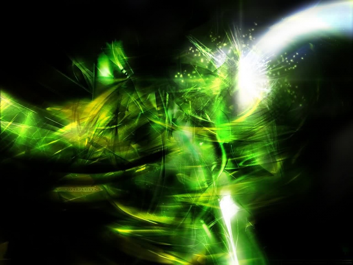 Astratto verde e nero, 1152x864 HD, PC