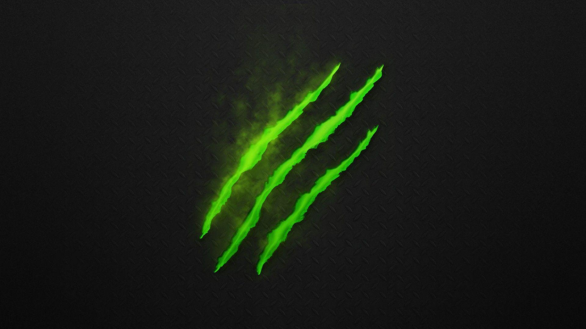 Logo Monster Energy artigli verdi, bevande energetiche, 1920x1080 Full HD, Desktop