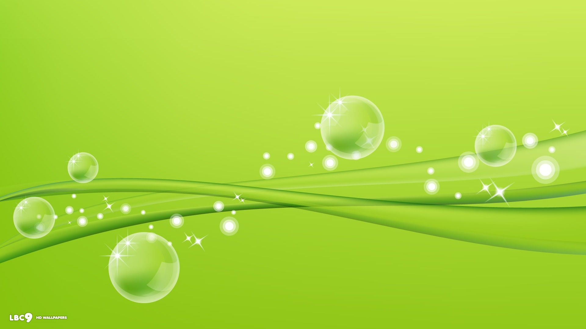 Bolle e onde verdi astratte, 1920x1080 Full HD 1080p, PC Desktop