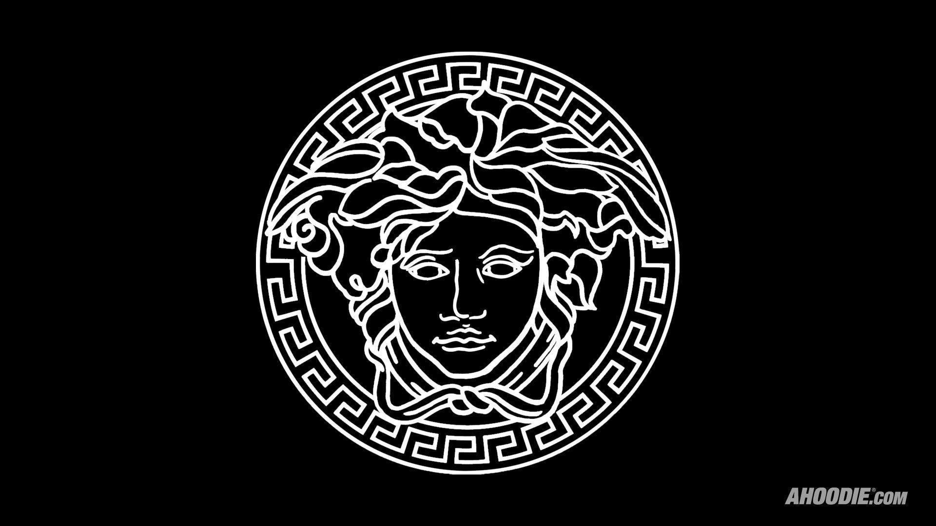 Logo Medusa Versace nero, 1920x1080 Full HD, PC Desktop