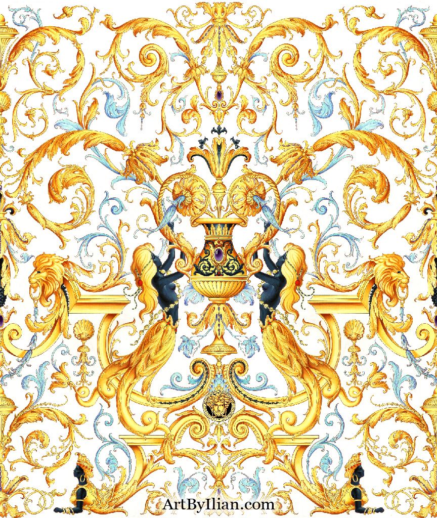 Motivo barocco oro Versace, 864x1024 Full HD Verticale, Realme