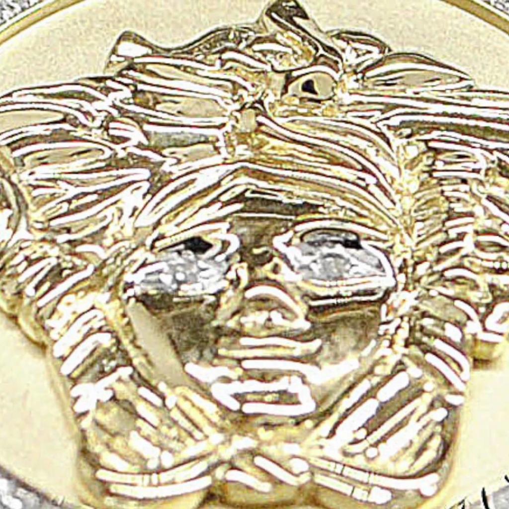Logo Versace Medusa oro, 1920x1080 Full HD 1080p, PC Desktop
