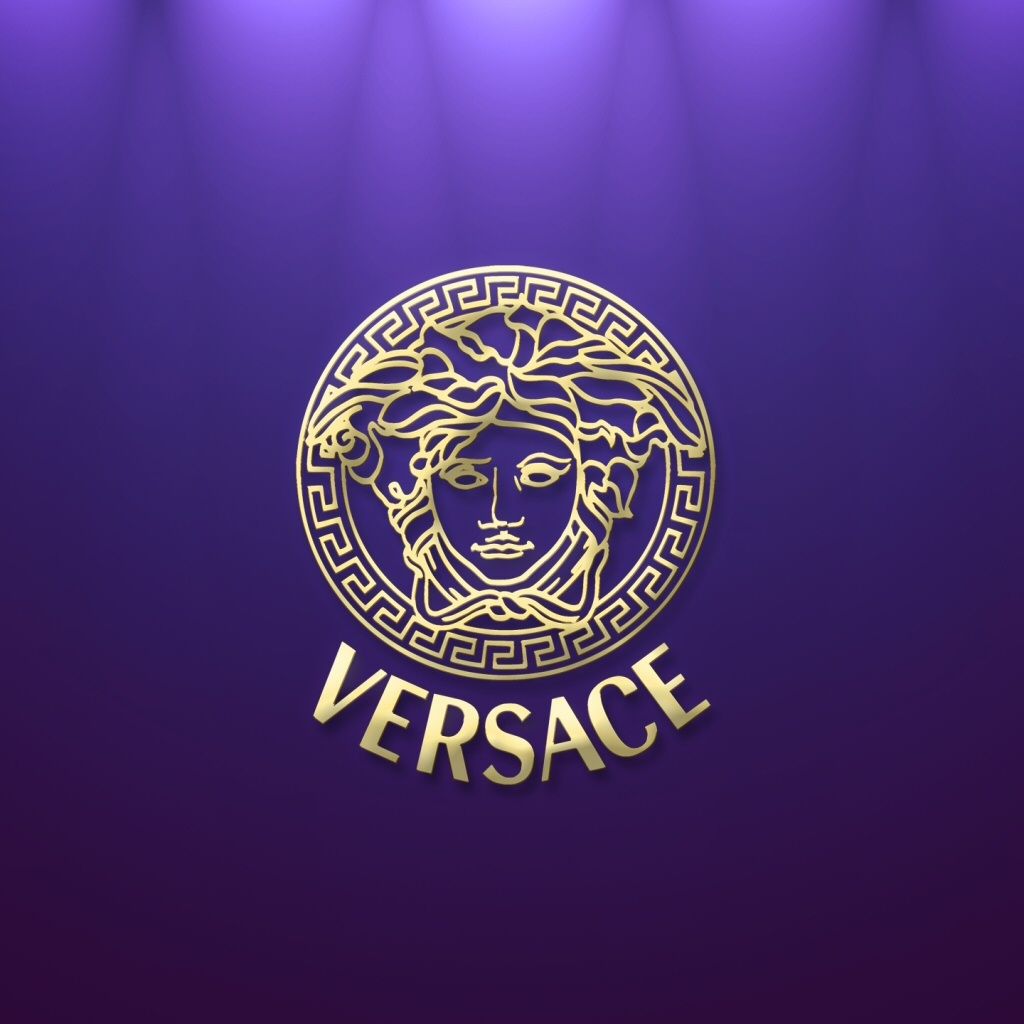 Logo Versace oro Medusa, 1024x1024 HD, Desktop