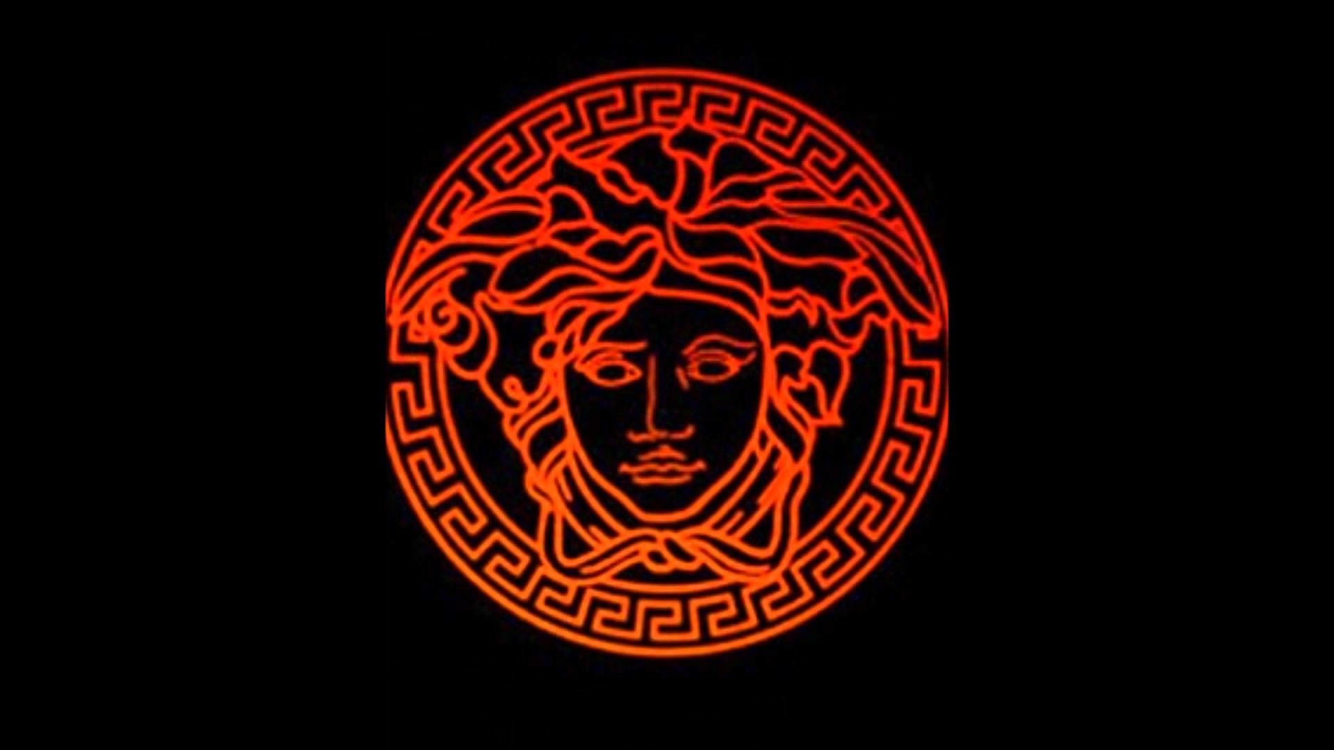 Logo Versace testa Medusa oro, 1920x1080 1080p, Desktop