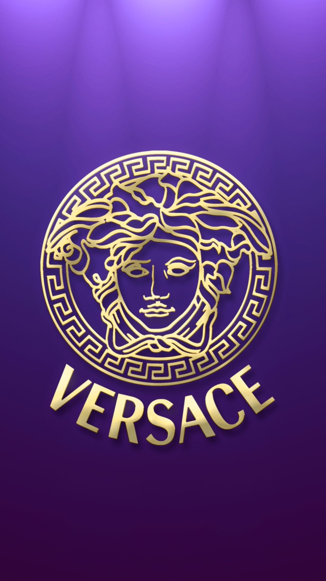 Logo Versace testa Medusa dorata, 1080x1920 Verticale, Samsung Galaxy
