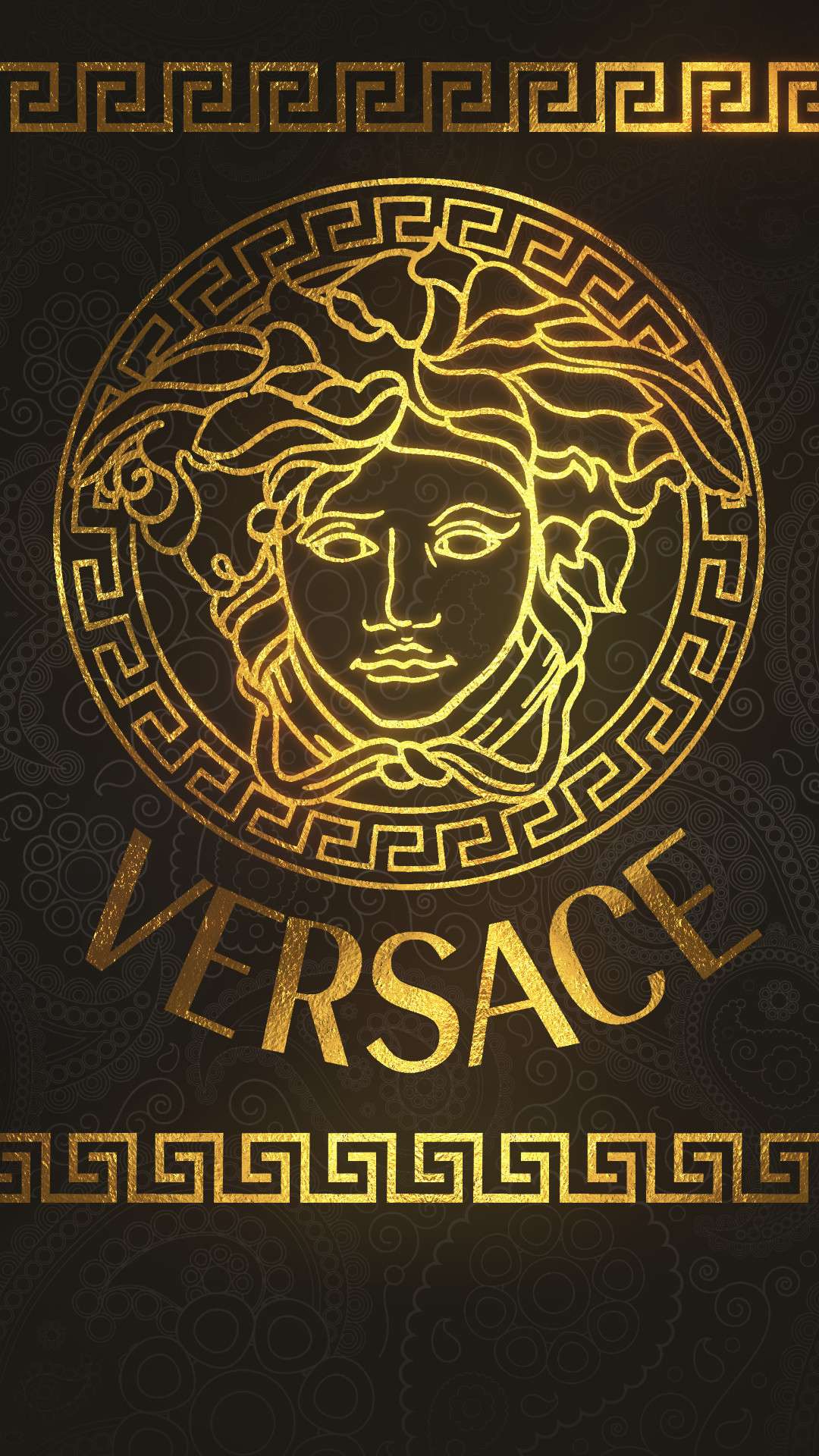 Logo Versace oro Medusa, 1080x1920 Full HD Verticale, iPhone