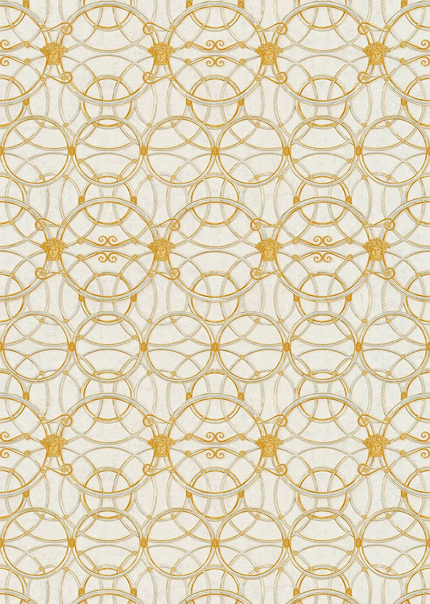 Motivo geometrico cerchi dorati, 1425x2000 Verticale, Mobile