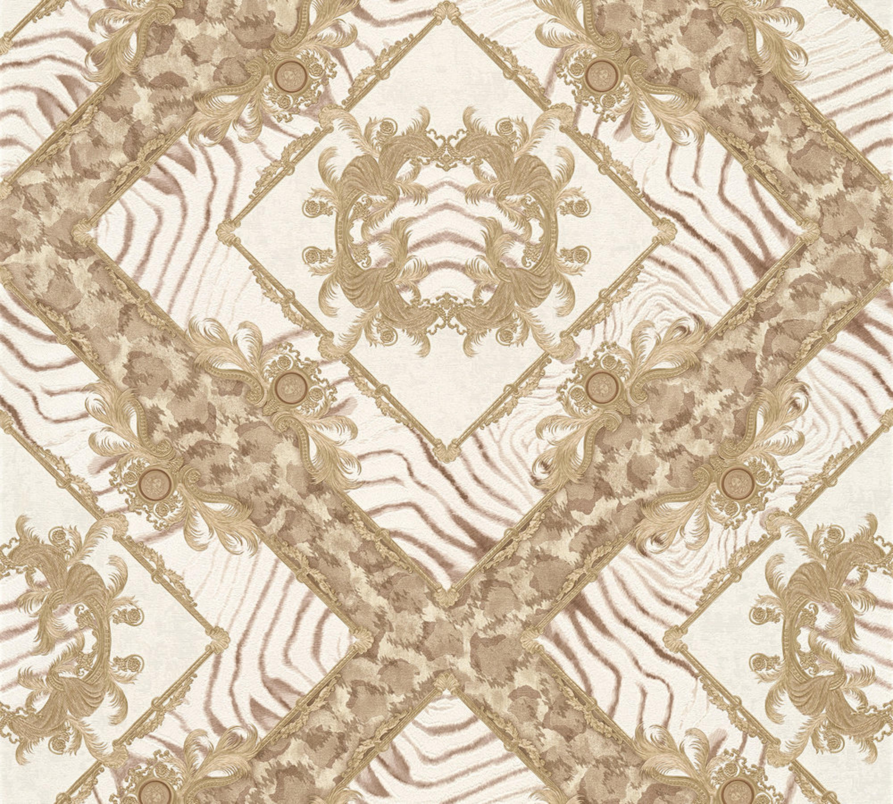 Pattern barocco Versace dorato, 3000x2700 2K, Laptop