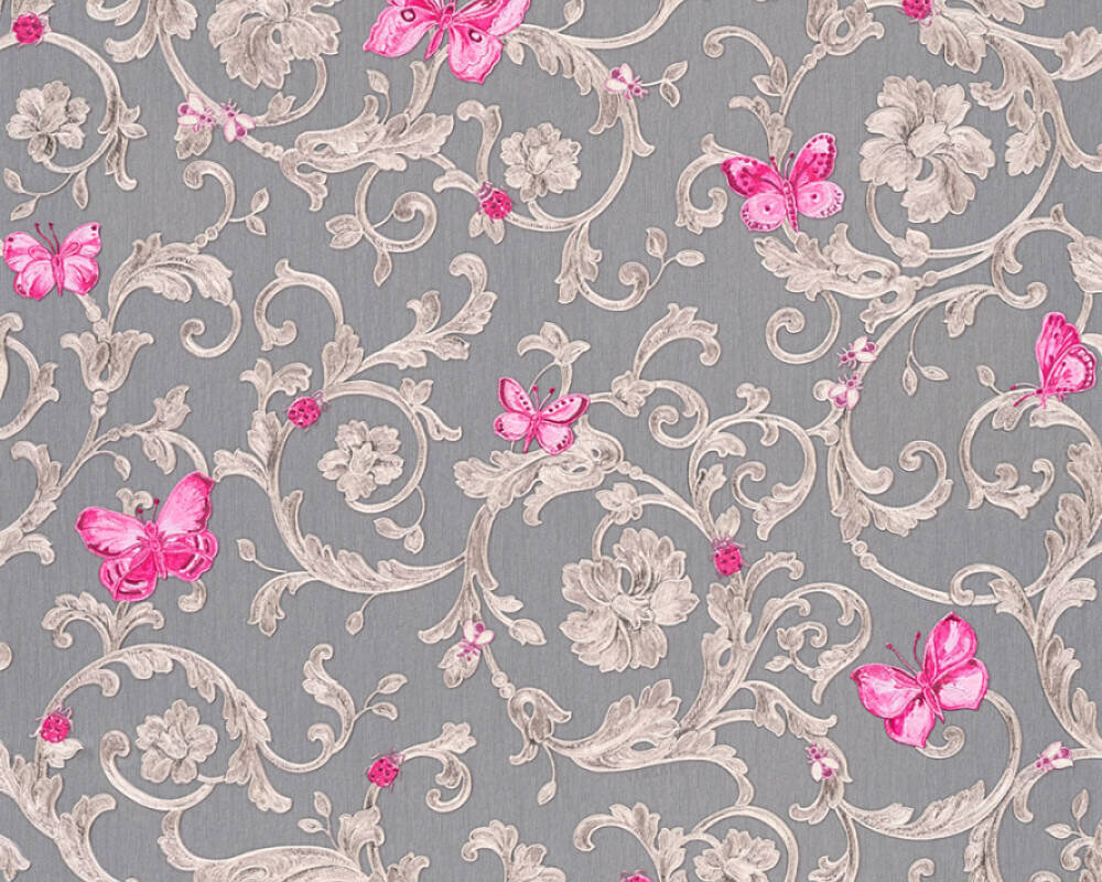 Farfalle rosa motivo barocco, 1000x800 HD, Desktop