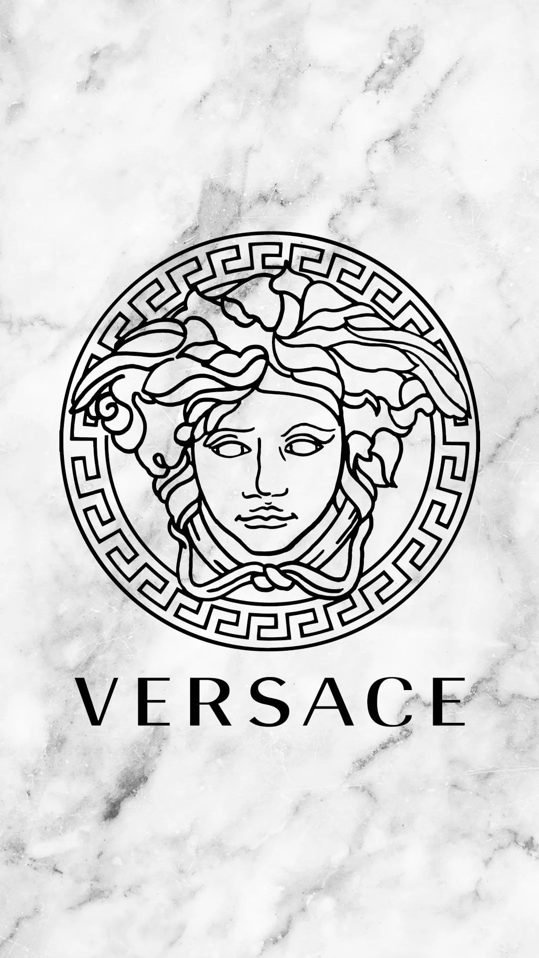 Logo Versace Medusa marmo, 1080x1920 Full HD Verticale, iPhone