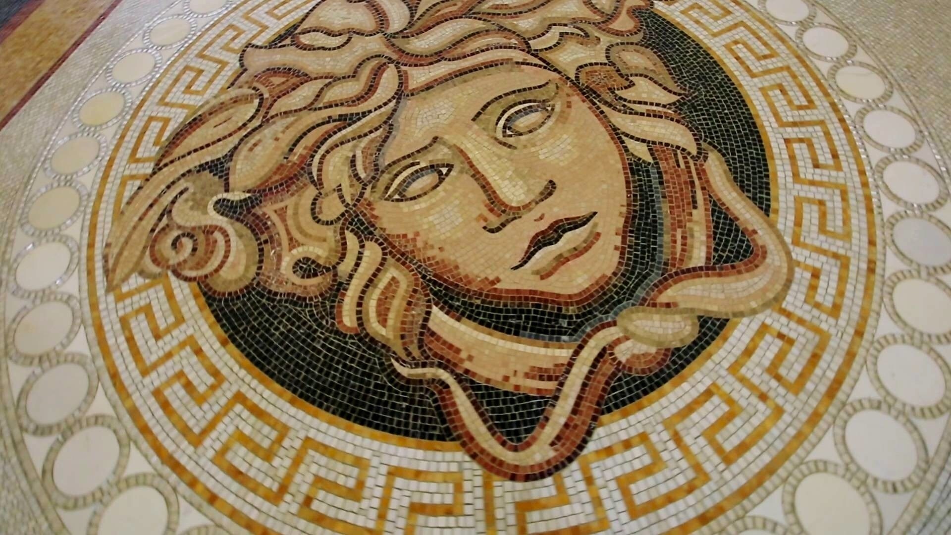 Mosaico testa Medusa Versace, 1920x1080 Full HD 1080p, Laptop