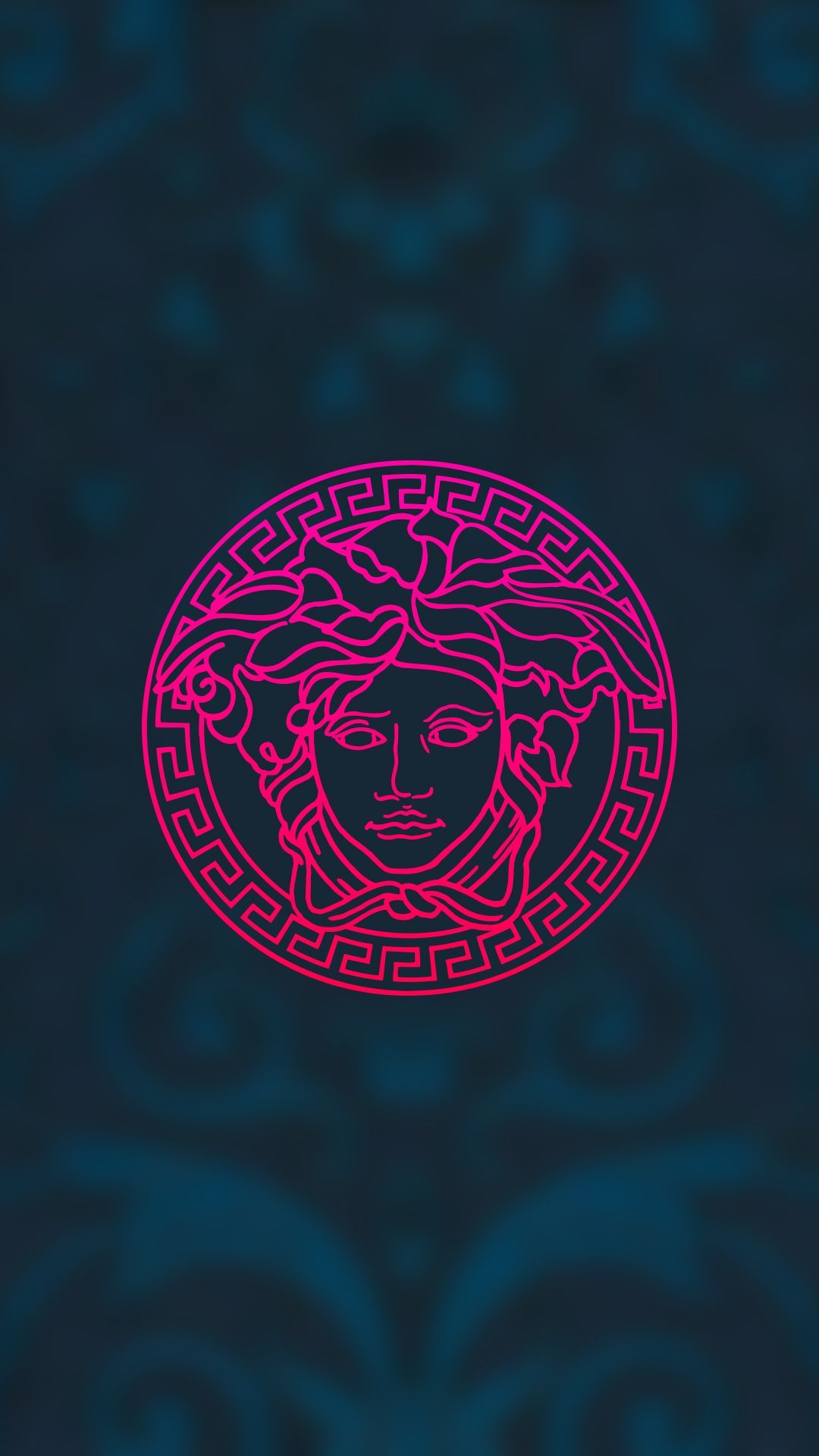 Logo Versace rosa neon, 1080x1920 Verticale, Telefono