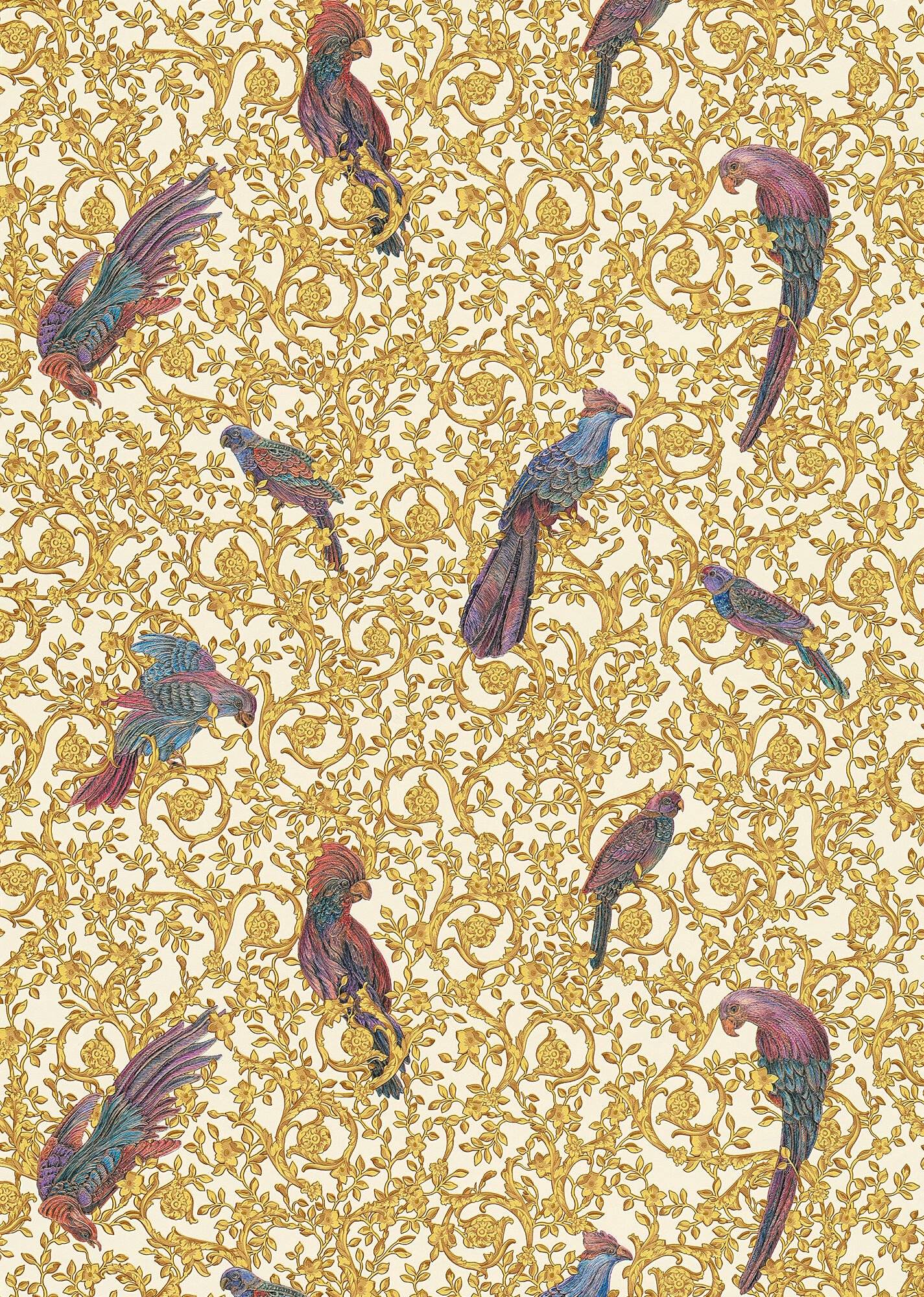 Pappagalli barocco oro Versace, 1425x2000 Verticale, Mobile