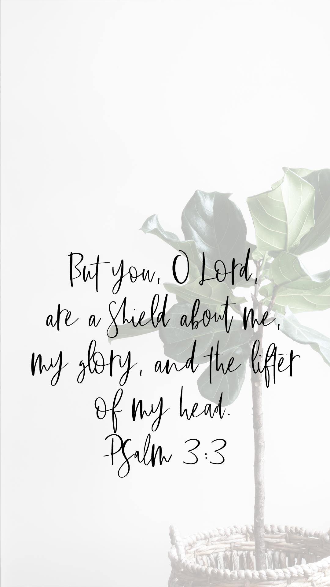 Versetto biblico Salmo 3:3, 1080x1920 Full HD Verticale, iPhone
