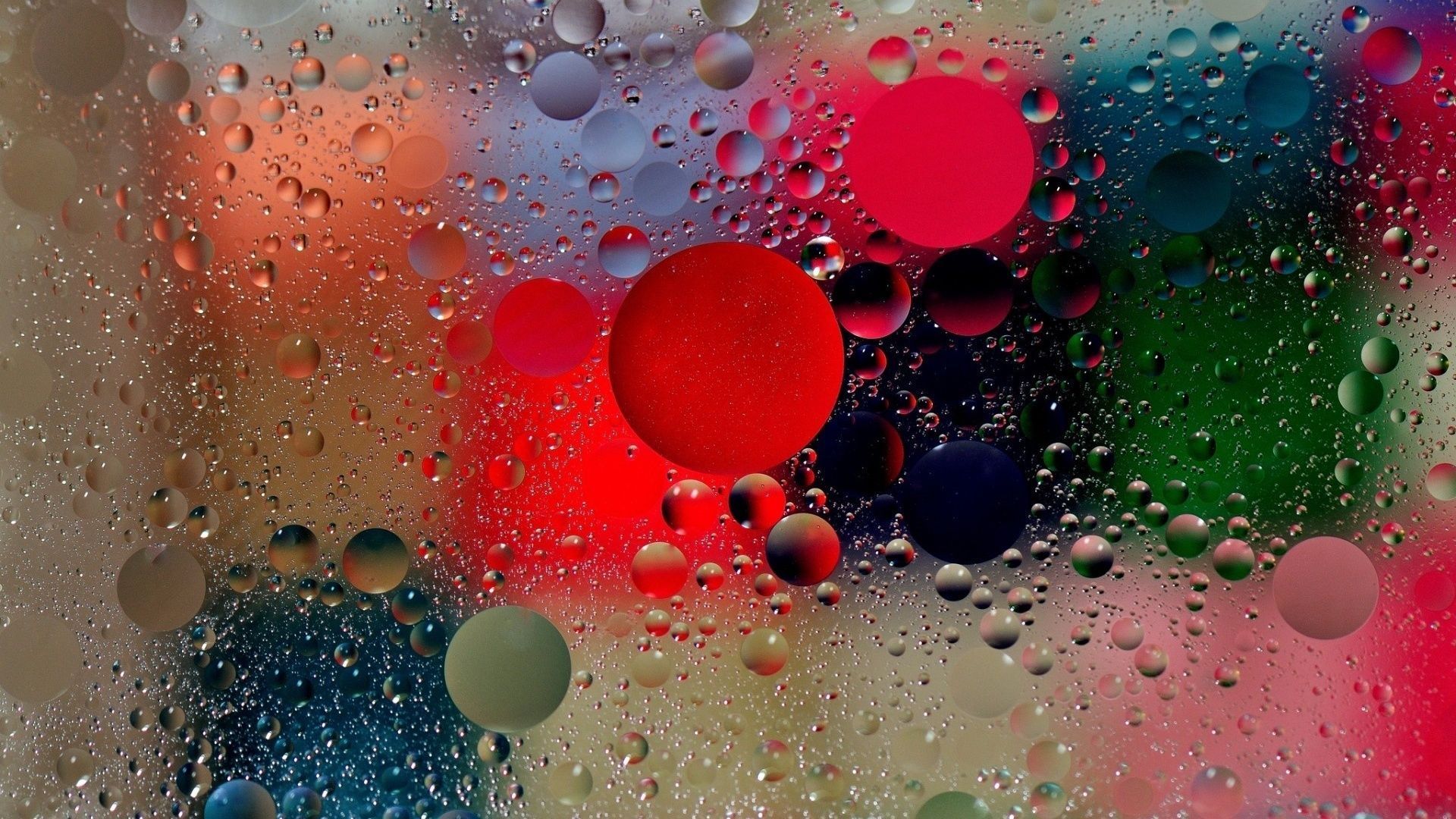 Gocce d'acqua colorate su vetro, 1920x1080 Full HD, PC Desktop