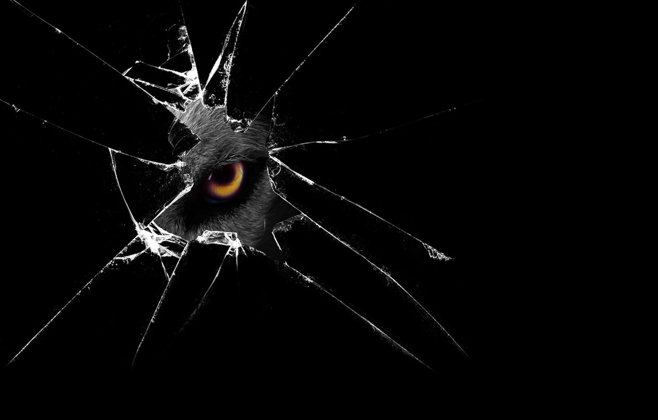 Occhio dietro vetro rotto, 1332x850 HD, Desktop