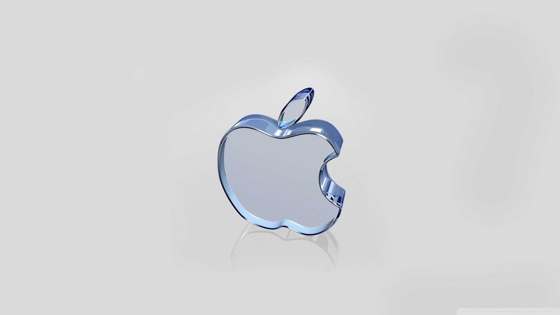 Logo Apple in vetro, azienda tech, 1920x1080 Full HD, Desktop