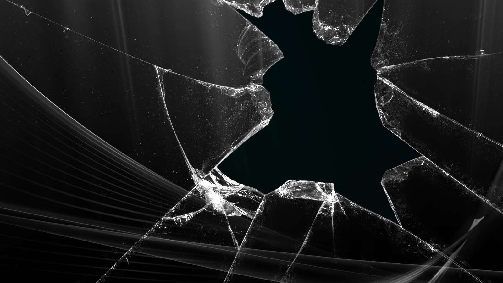Vetro rotto nero, 1600x900 HD Ready, iMac
