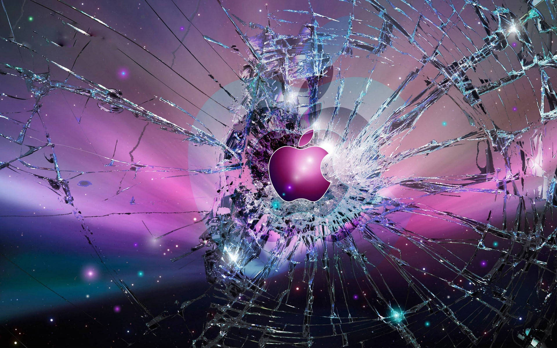 Logo Apple schermo rotto, azienda tech, 1920x1200 WUXGA, Desktop