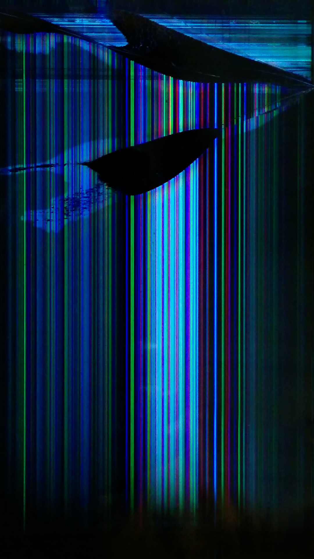 schermo rotto blu digitale, 1080x1920 Verticale, Samsung Galaxy