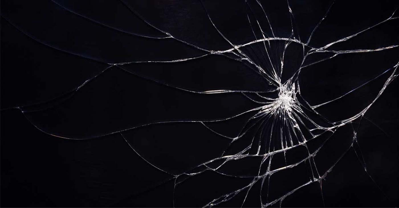 Schermo rotto sfondo nero, 1400x732 HD, Desktop