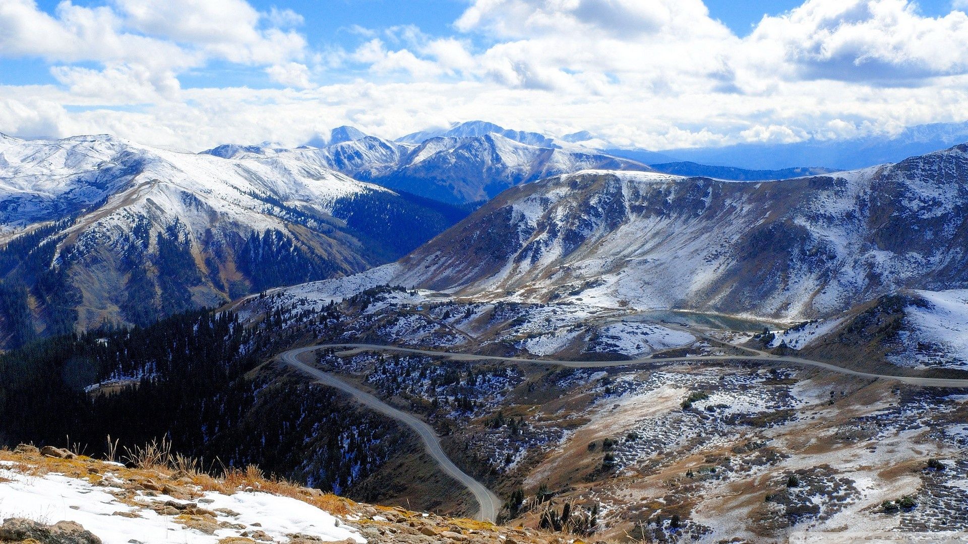 Vetta montana innevata panoramica, 1920x1080 Full HD 1080p, PC Desktop