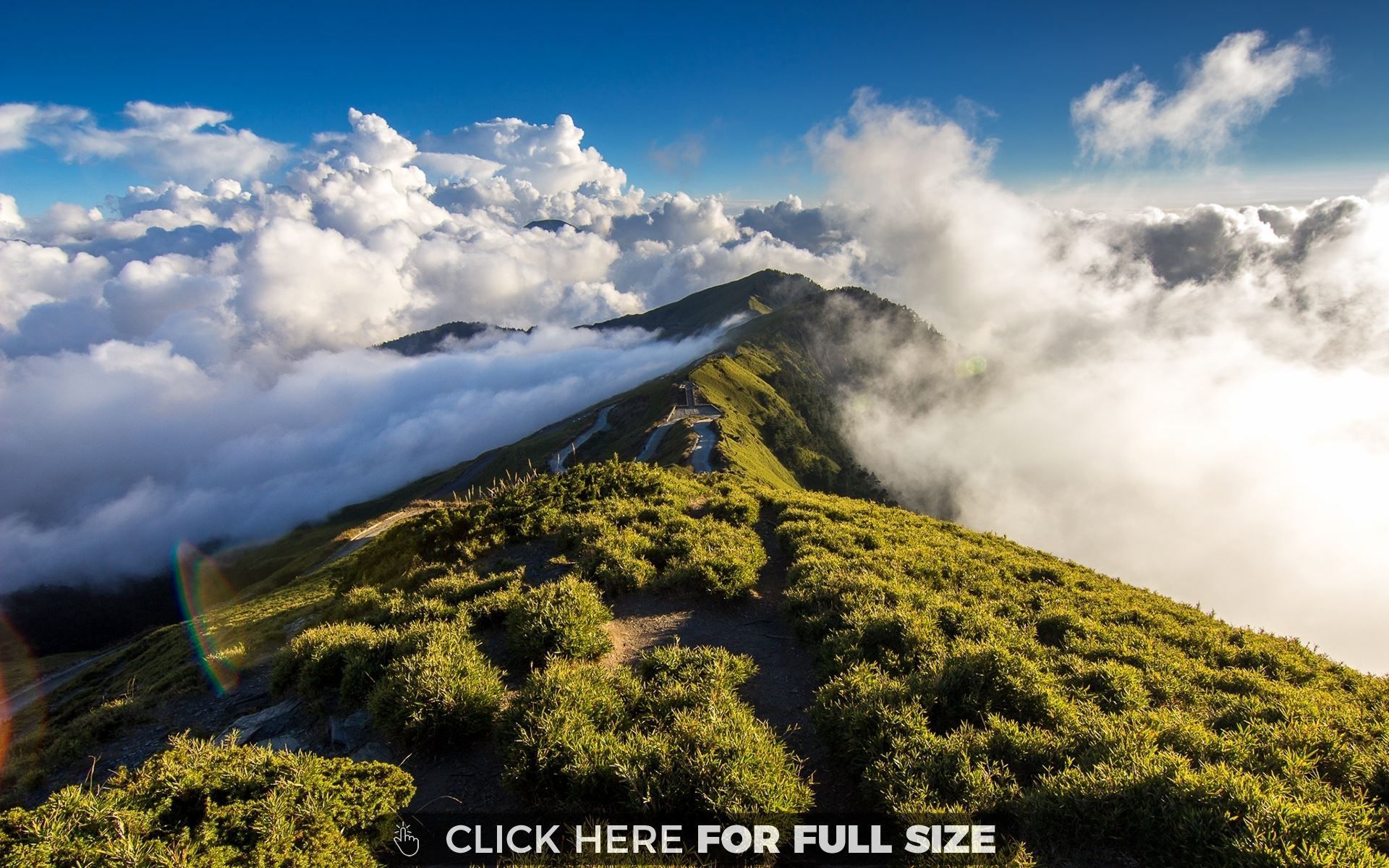 Vetta montagna sopra nuvole, 1920x1200 Full HD+, PC