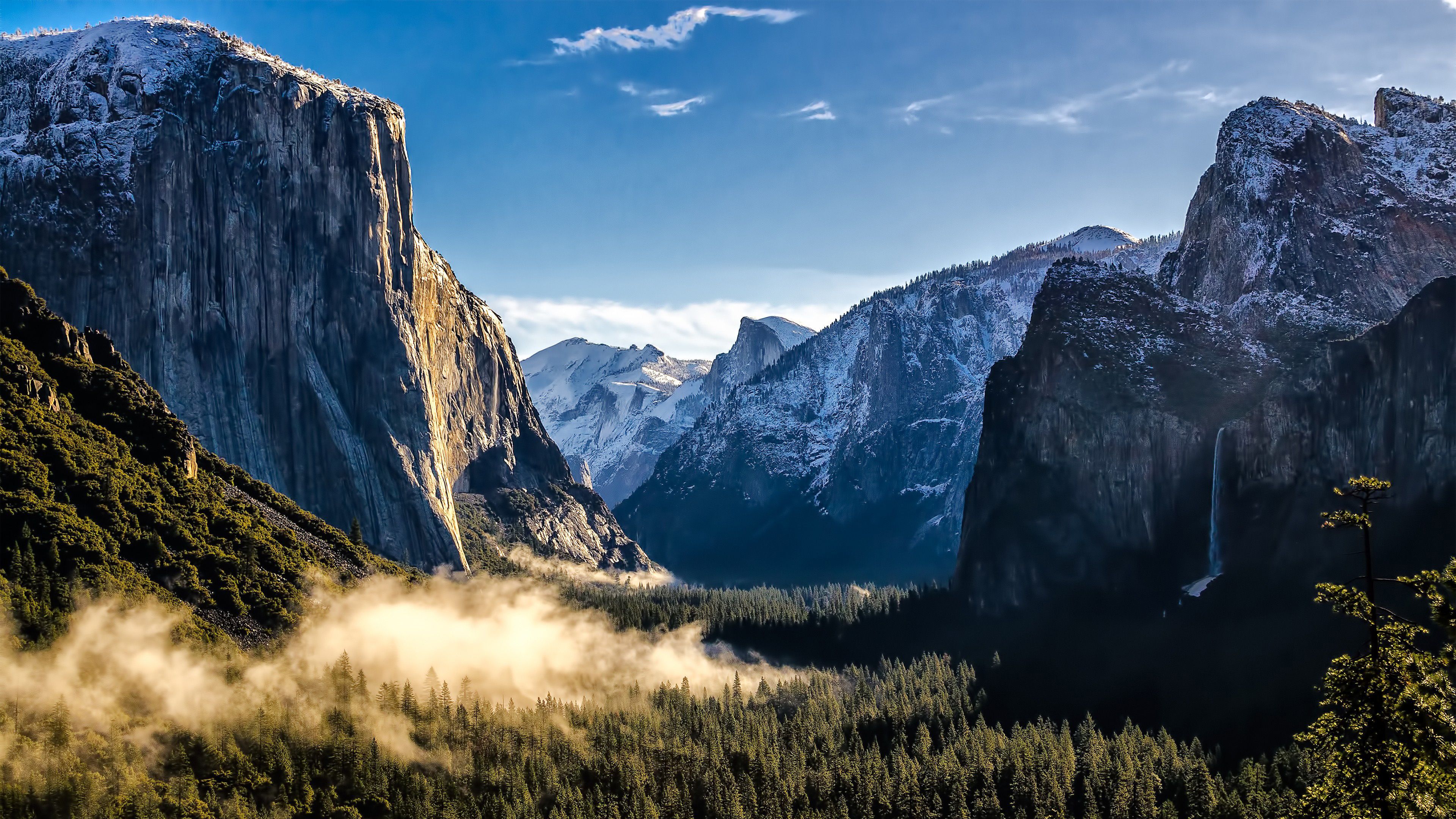 Valle di Yosemite con montagne, 3840x2160 4K Ultra HD, Desktop