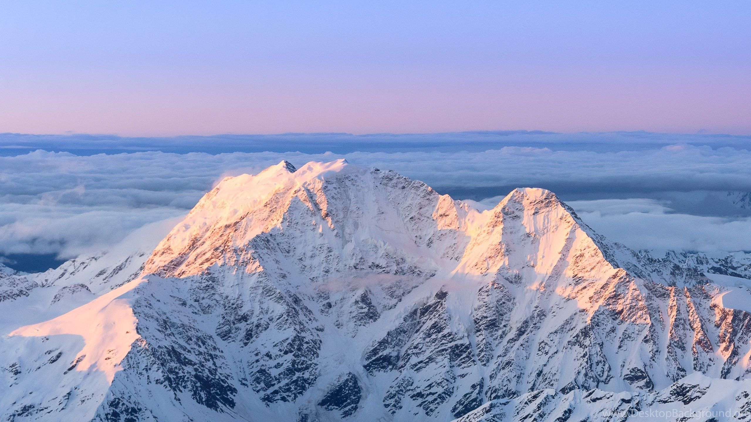 Vetta innevata all'alba, 2560x1440 2K QHD, Monitor Gaming